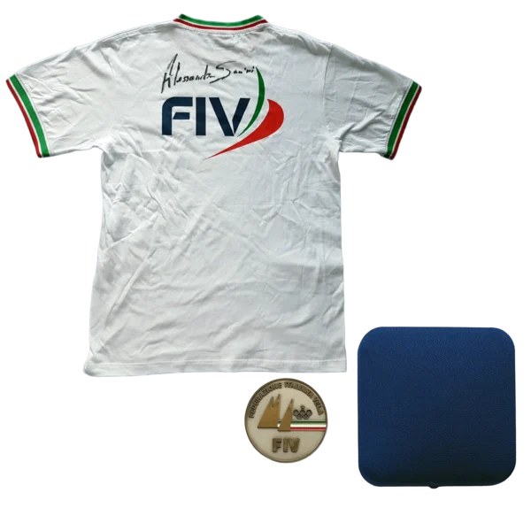 Alessandra Sensini - Signed T-Shirt and Medal - Sailing Federation