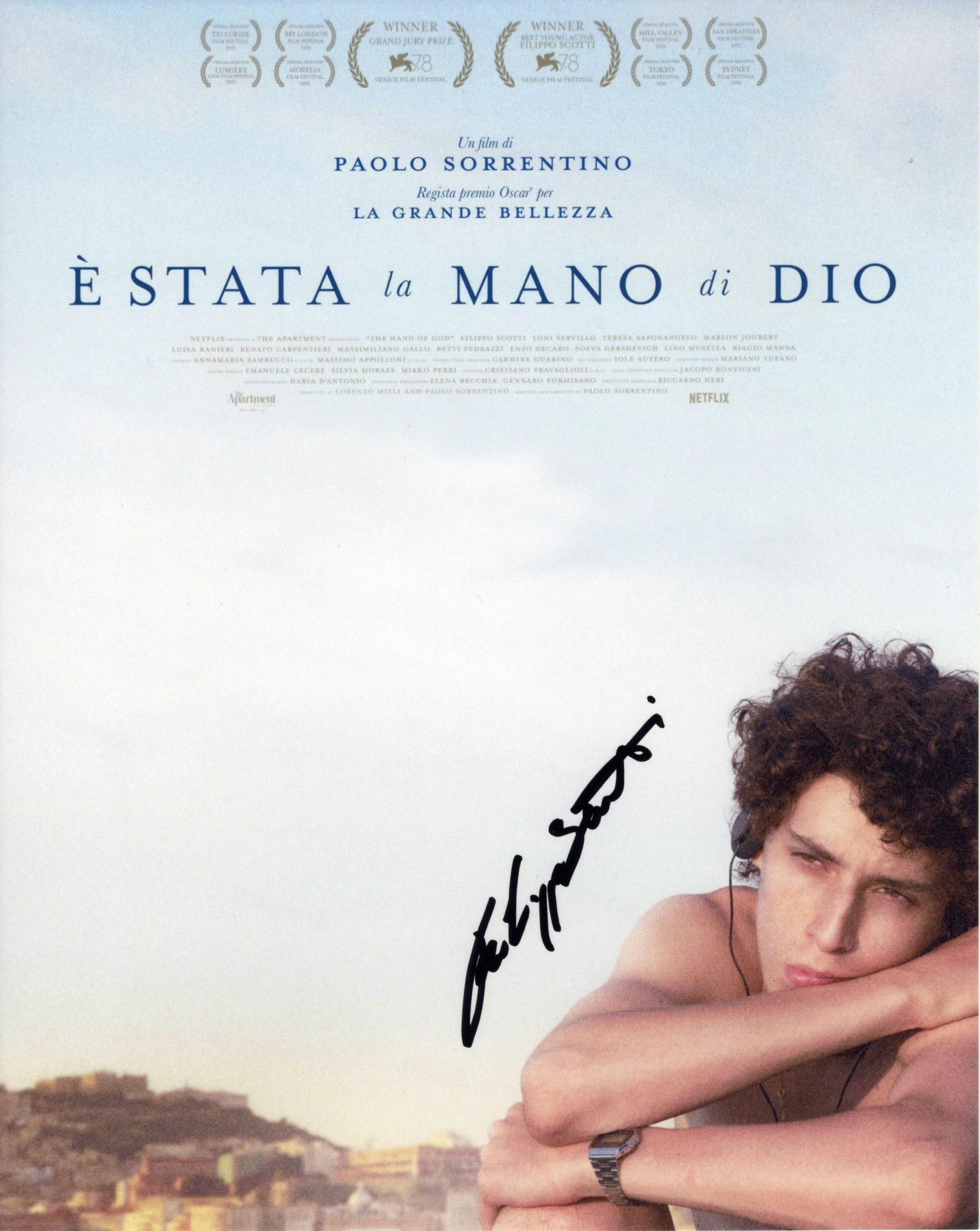 Filippo Scotti - Signed Photo - È stata la mano di Dio