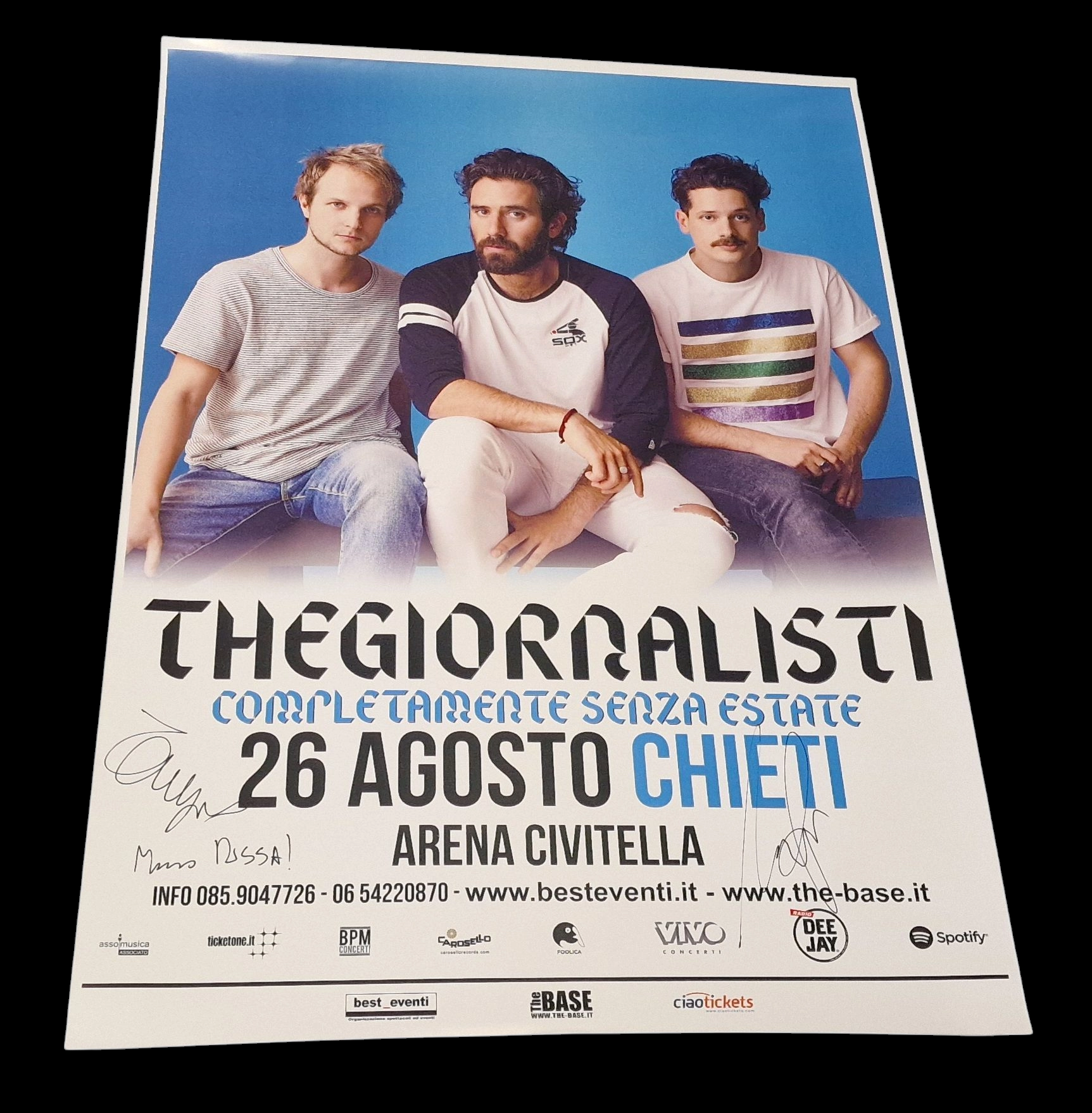 Thegiornalisti Tommaso Paradiso - Signed Poster - Musical Group - Image 2