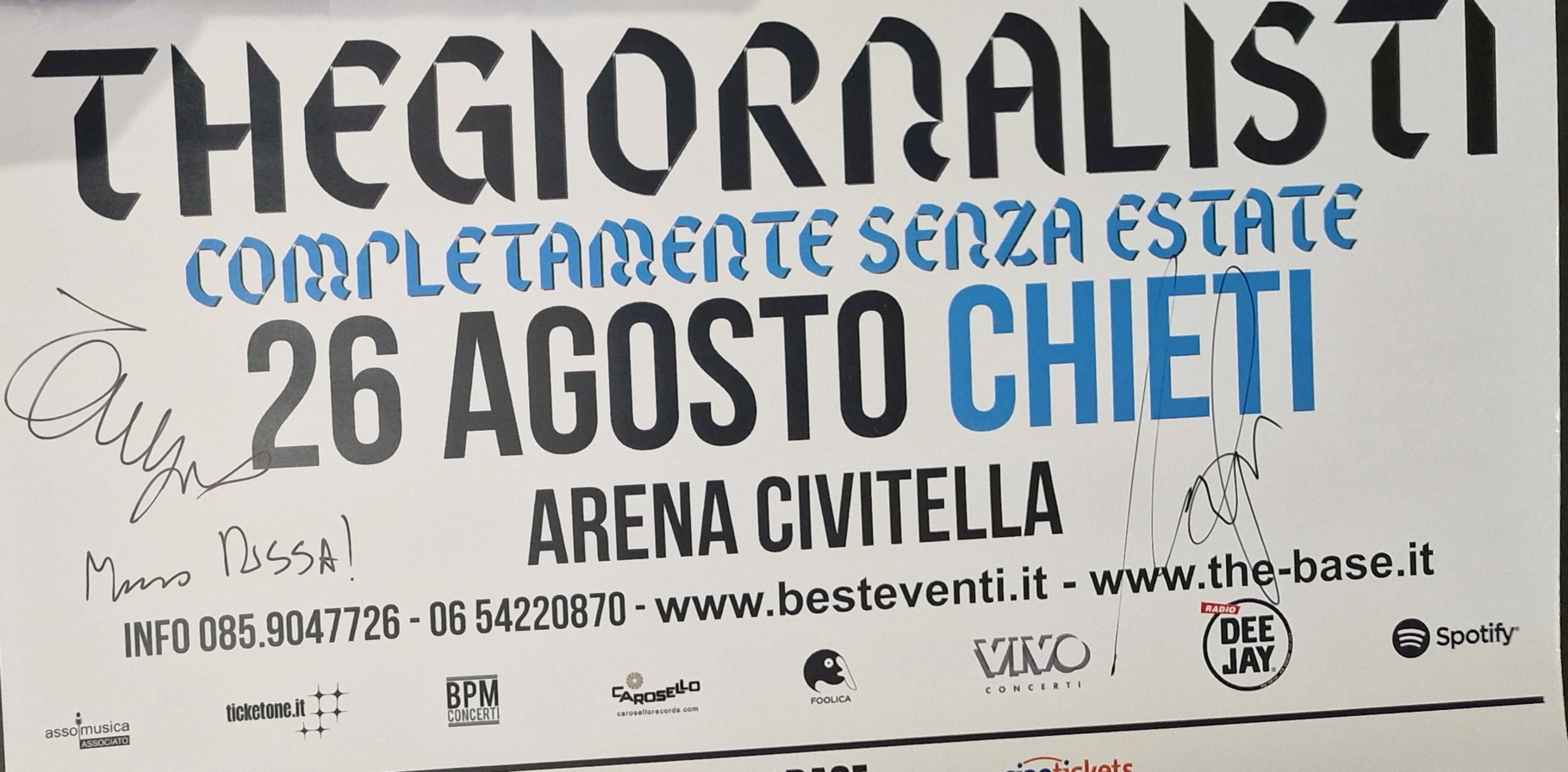 Thegiornalisti Tommaso Paradiso - Signed Poster - Musical Group - Image 4