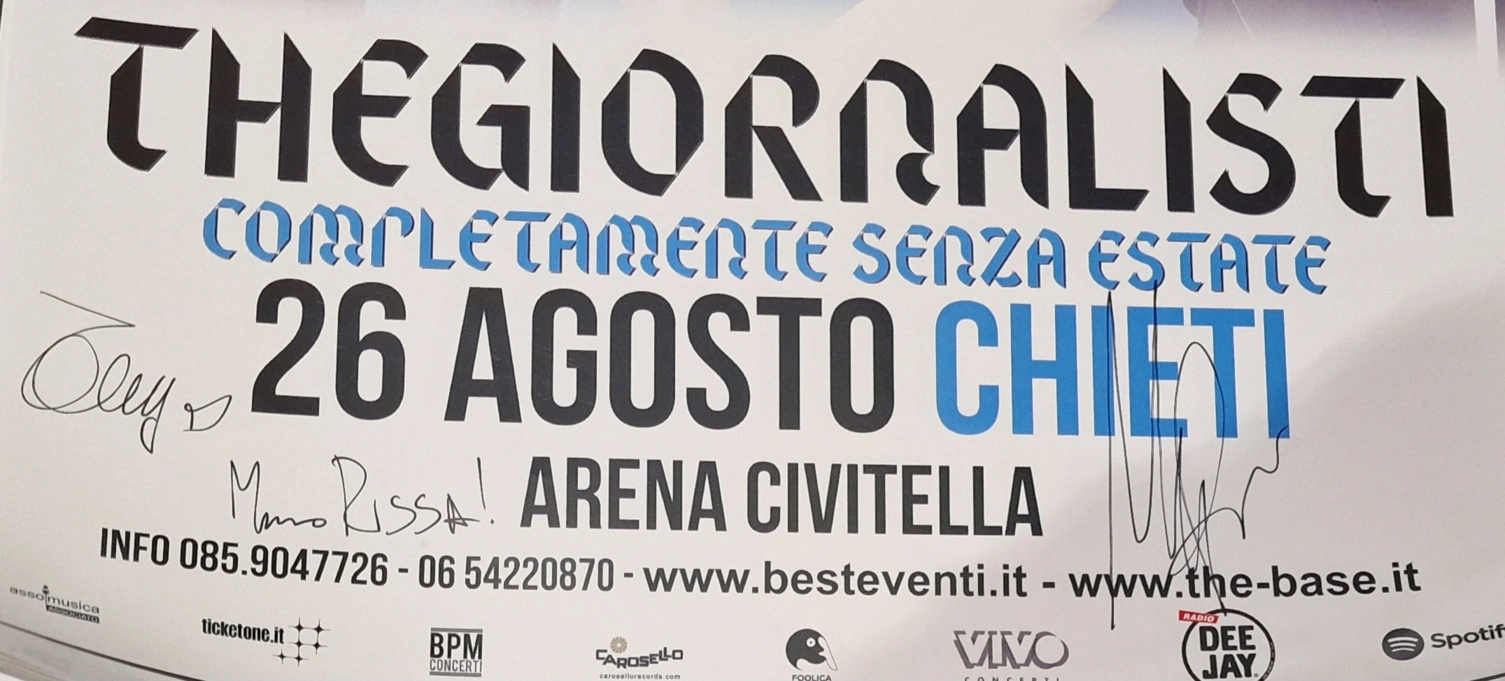 Thegiornalisti Tommaso Paradiso - Signed Poster - Musical Group - Image 7