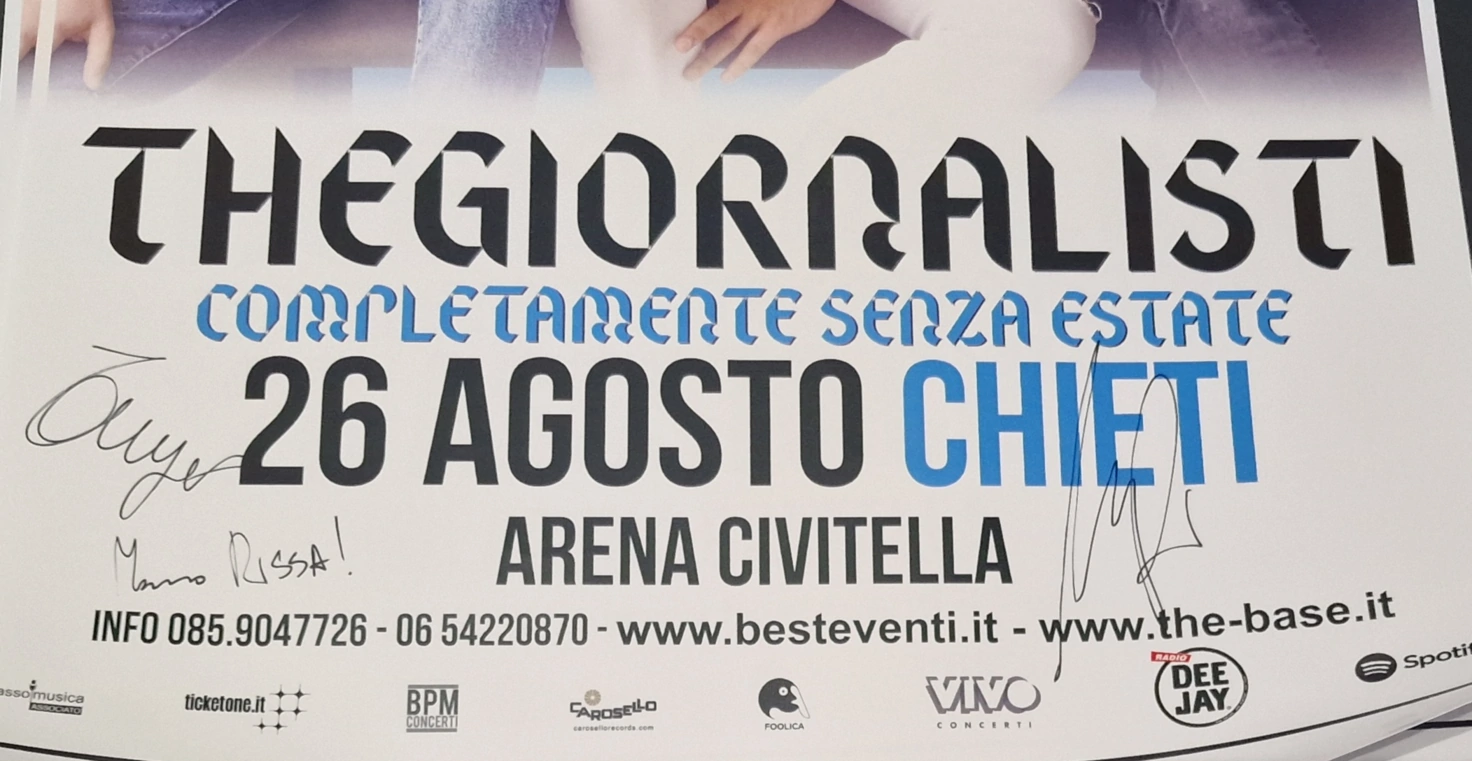 Thegiornalisti Tommaso Paradiso - Signed Poster - Musical Group - Image 3