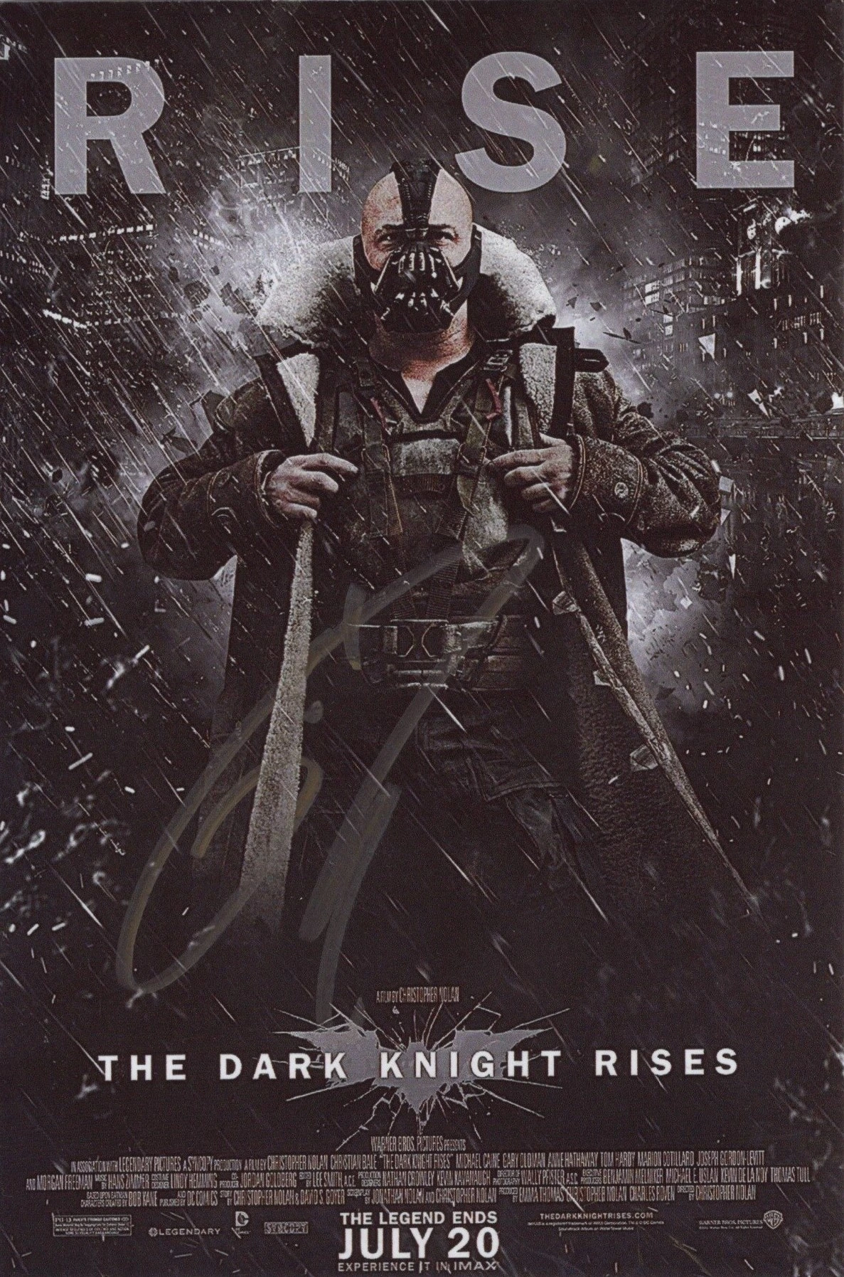 Tom Hardy - Signed Photo - The Dark Knight Rises