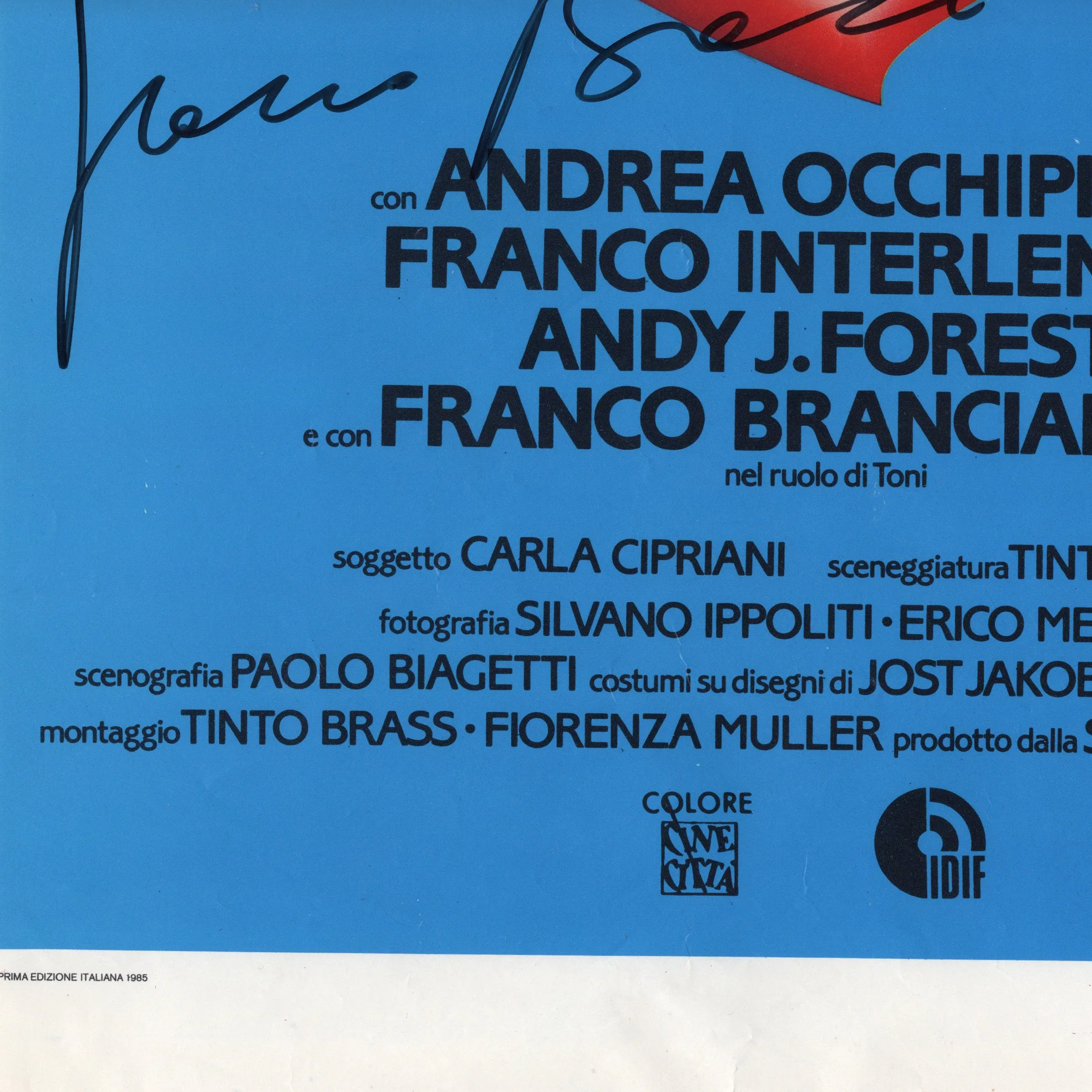 Franco Branciaroli, Serena Grandi and Malisa Longo - Signed Poster - Miranda (1985) - Image 6