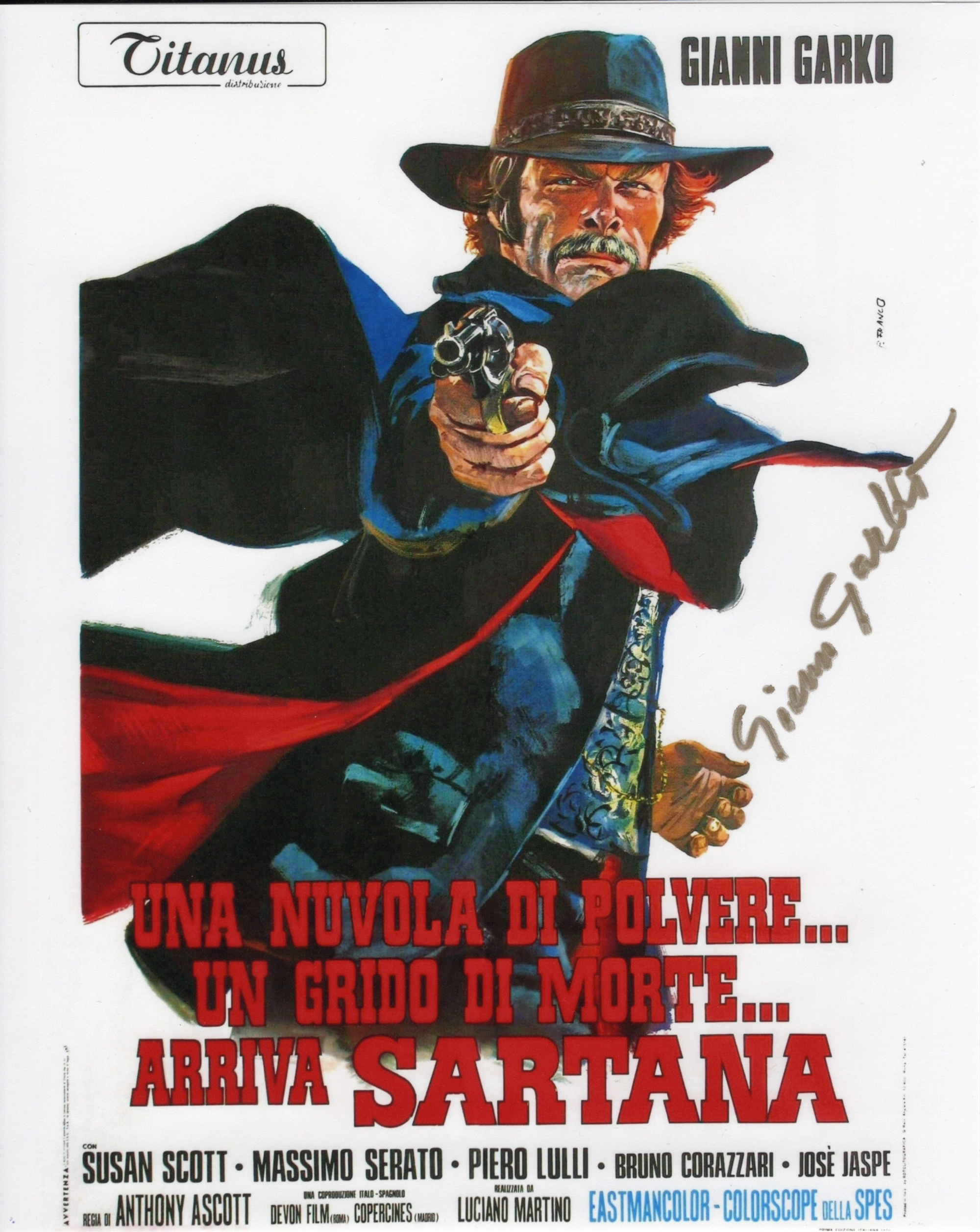 Gianni Garko - Signed Photo Autografo - Una nuvola di polvere... un grido di morte... arriva Sartana