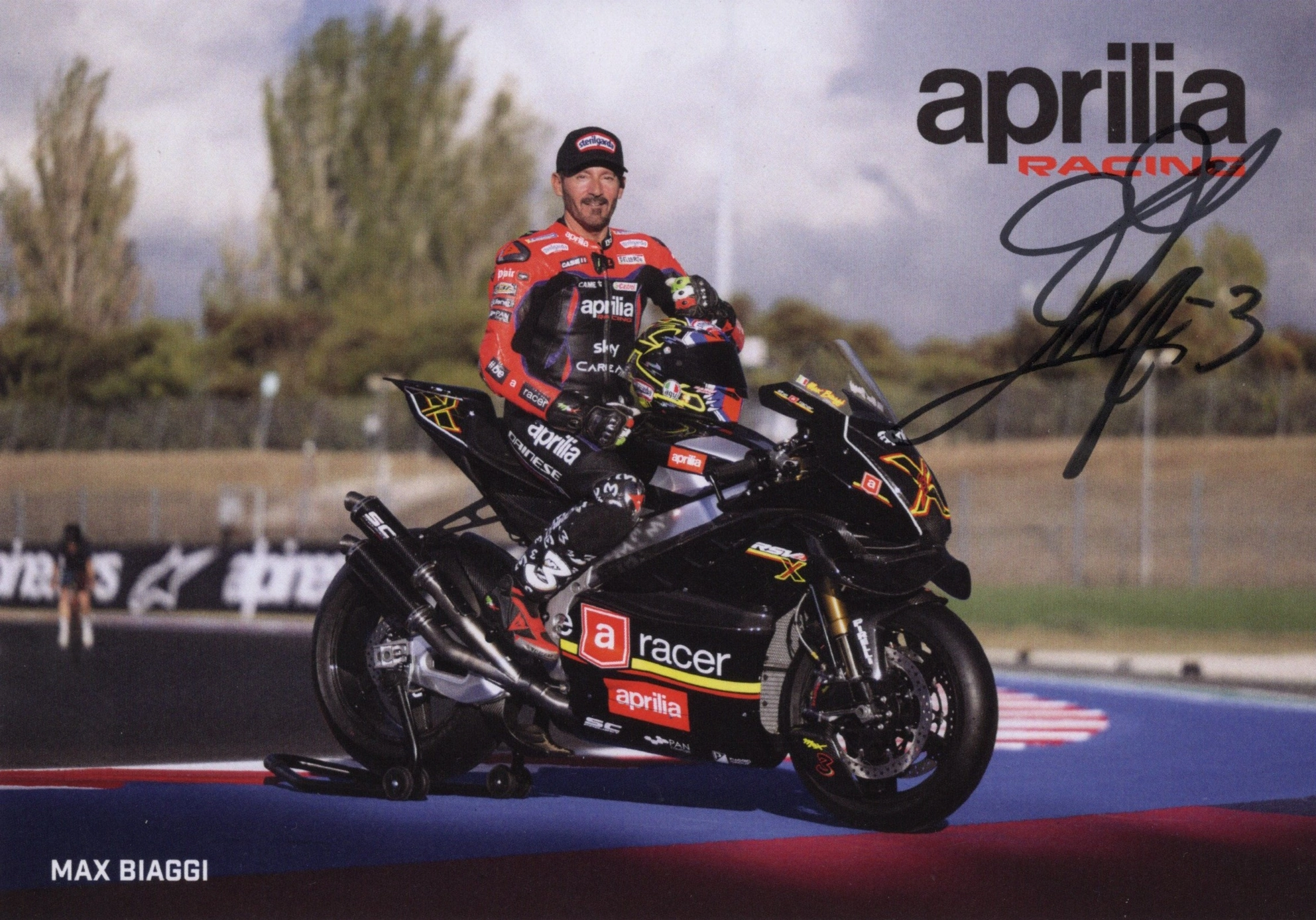 Max Biaggi - Signed Official Postcard Autografo - Moto GP