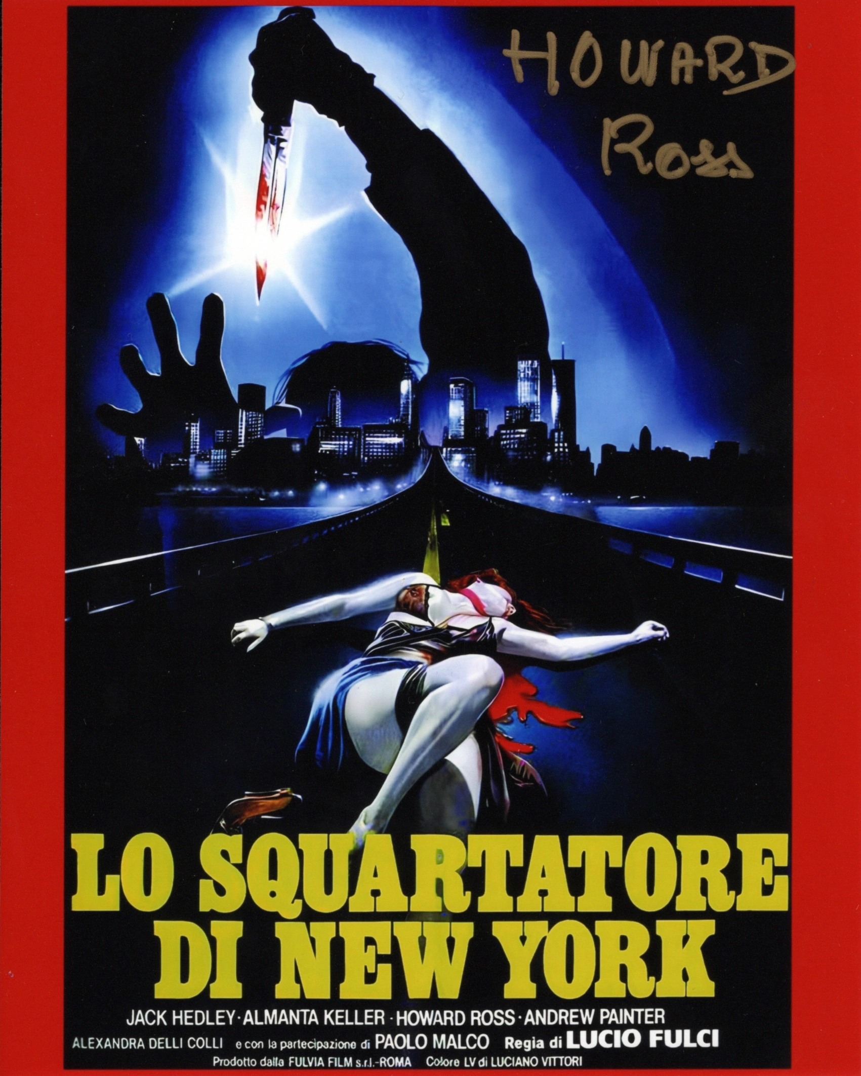 Howard Ross (Renato Rossini) - Signed Photo Autografo - New York Ripper