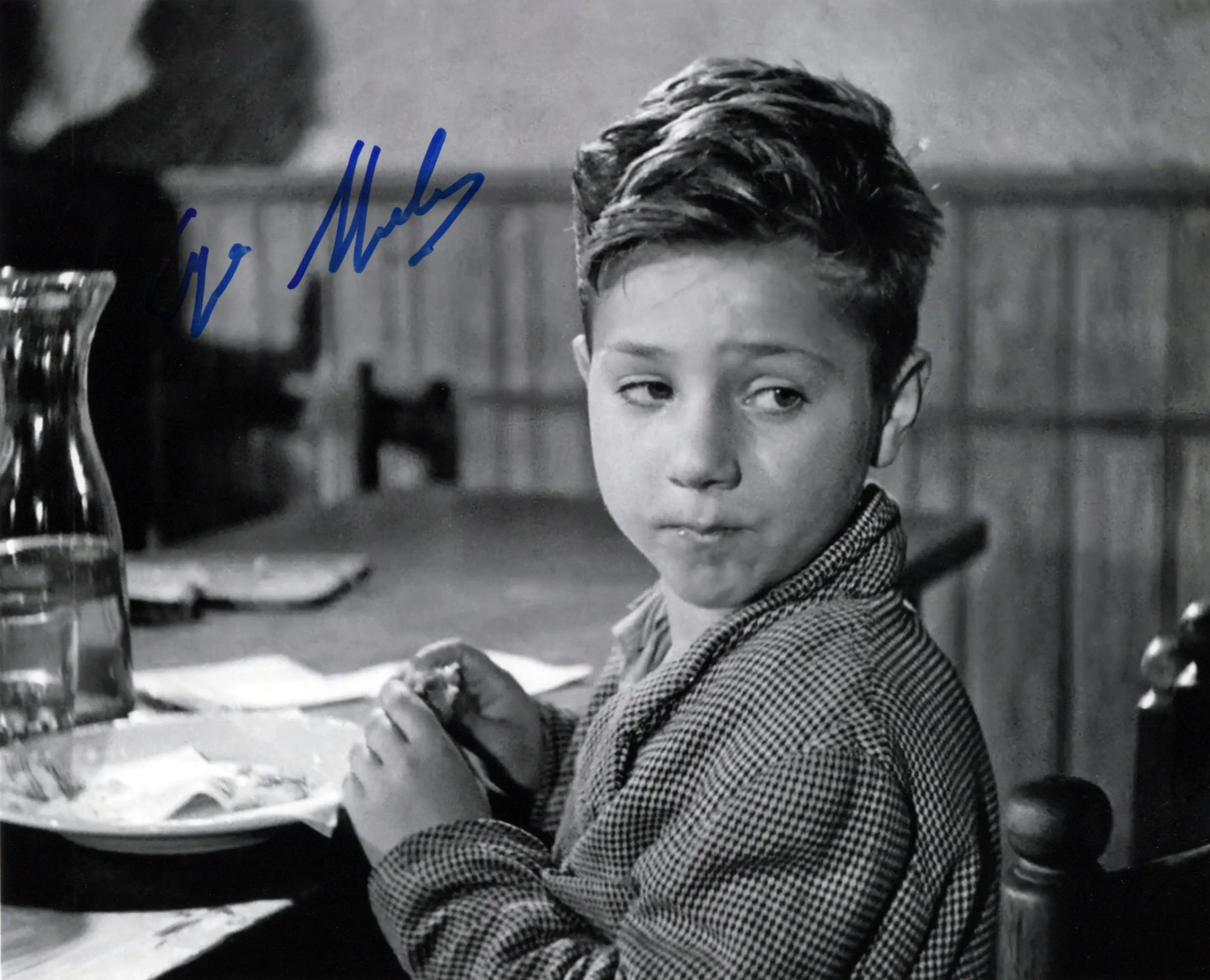 Enzo Staiola Signed Photo Autografo Bicycle Thieves (Ladri di biciclette)