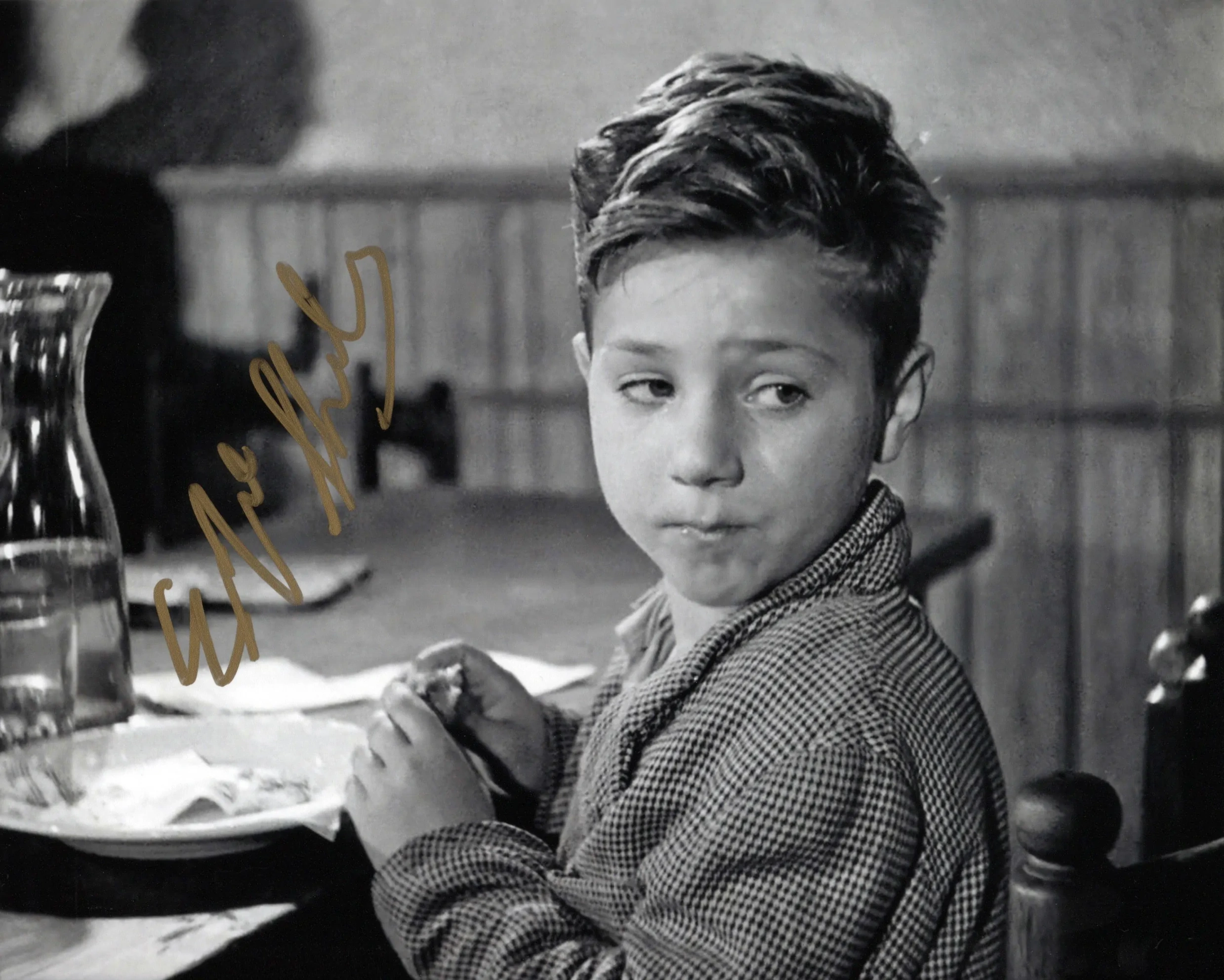 Enzo Staiola Signed Photo Autografo Ladri di biciclette (Bicycle Thieves)