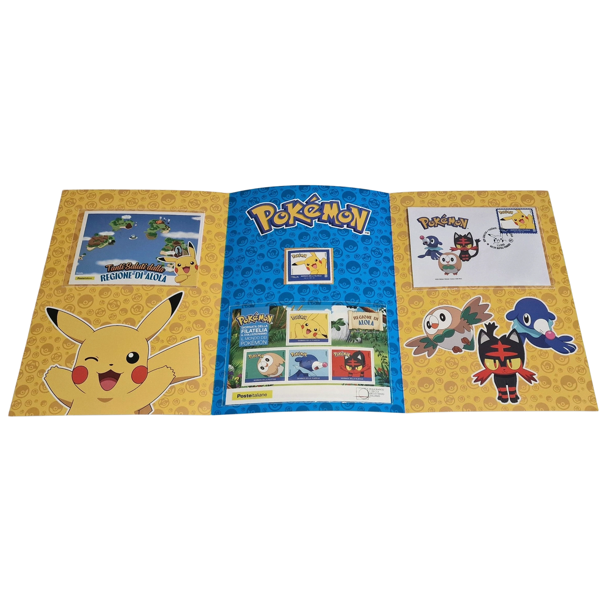 Pokemon Regione di Alola 2025 Folder Filatelico Italian Stamps - Image 2