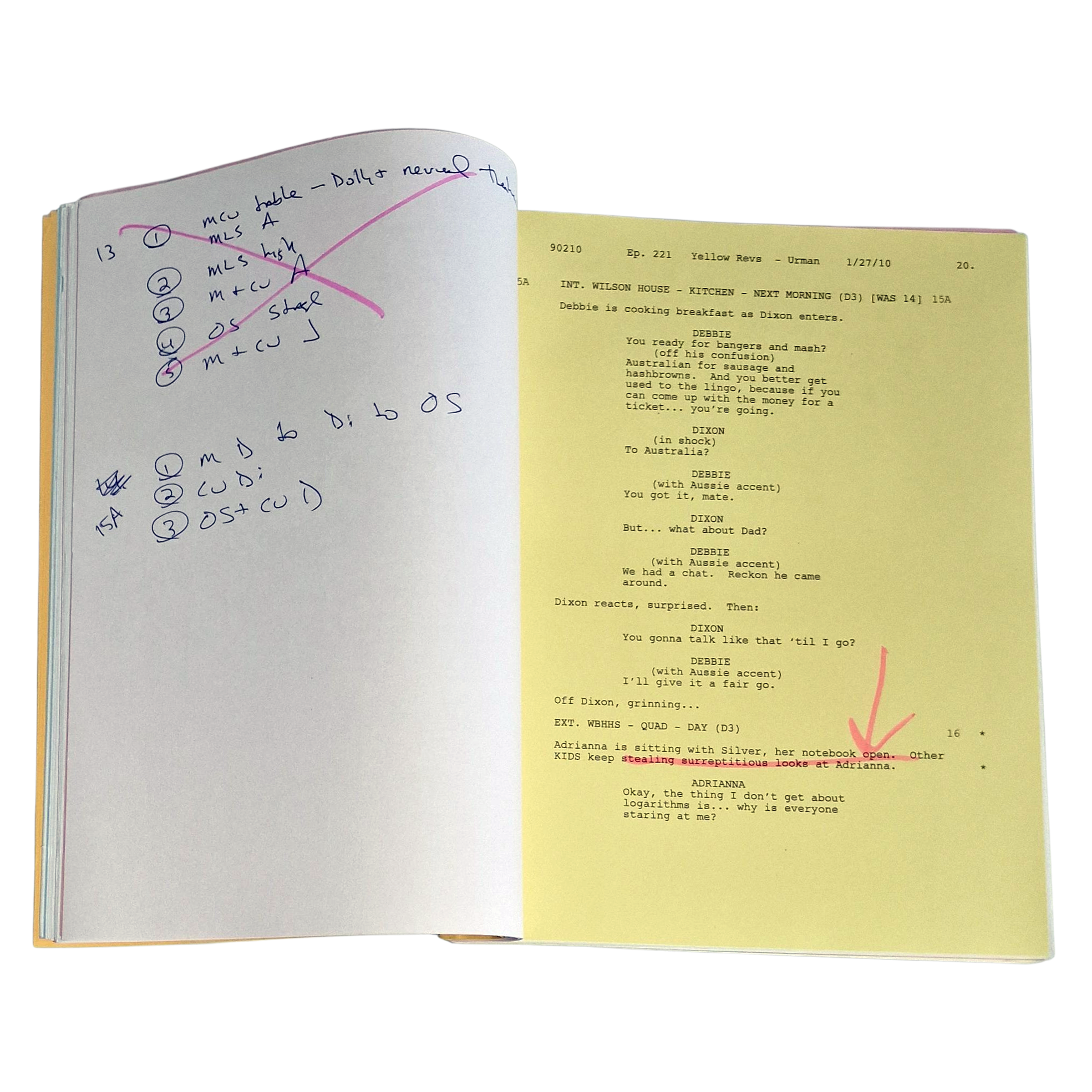 Original “90210” Episode 221 Javianna Production Script (2010) – CBS Productions – Annotated - Image 3