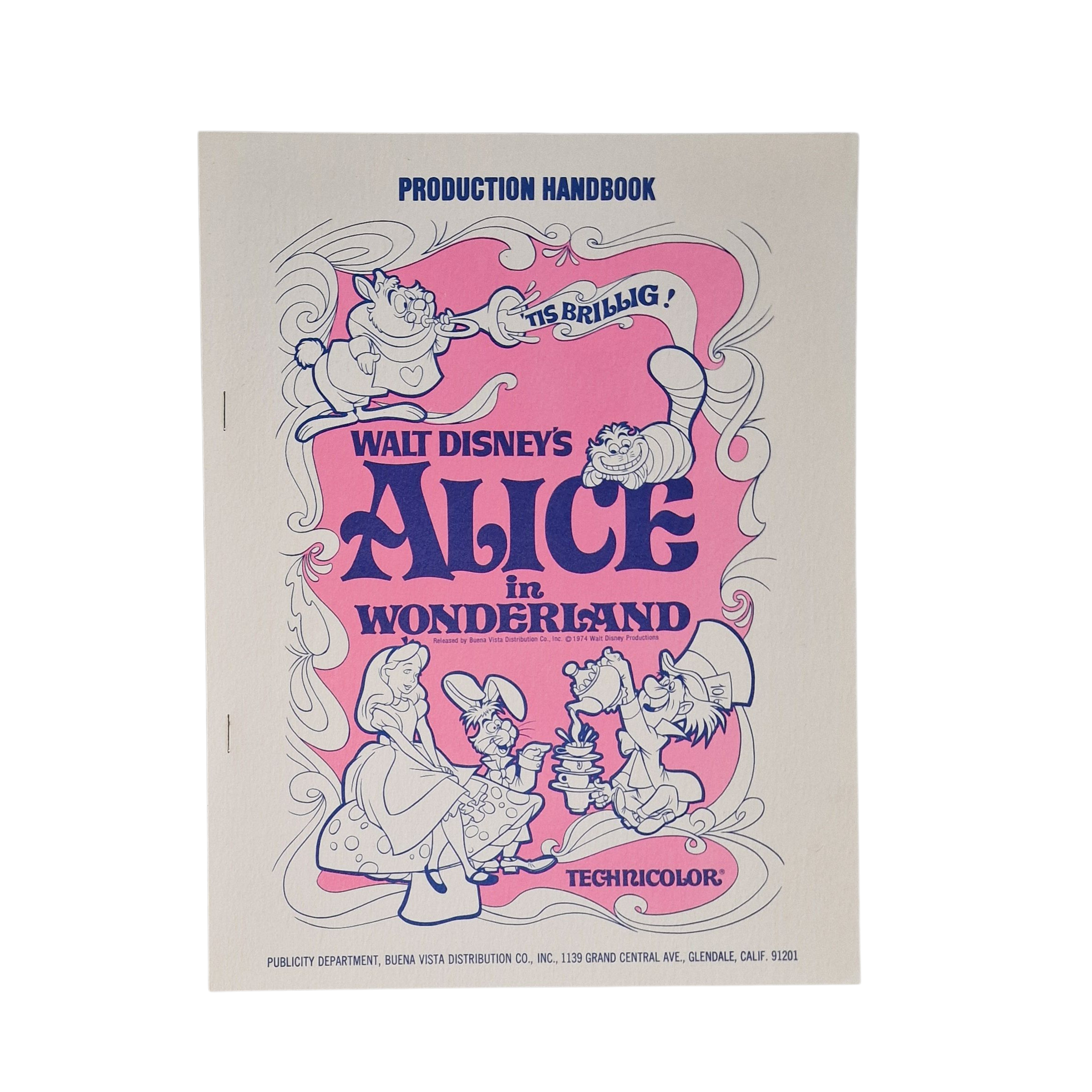 Original Walt Disney Alice in Wonderland Press Kit – Buena Vista Re-Release – Rare Publicity Folder with Production Notes - Image 5
