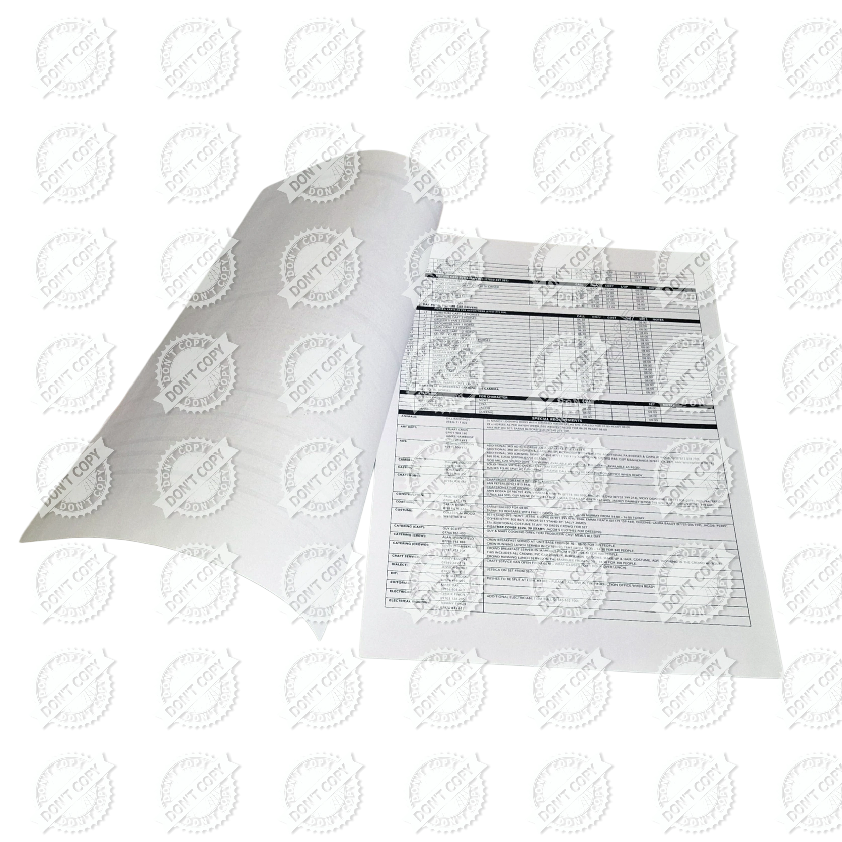 Fantastic Beasts and Where to Find Them (Codename “Boswell”) Original 2015 Call Sheet 02 - Image 2