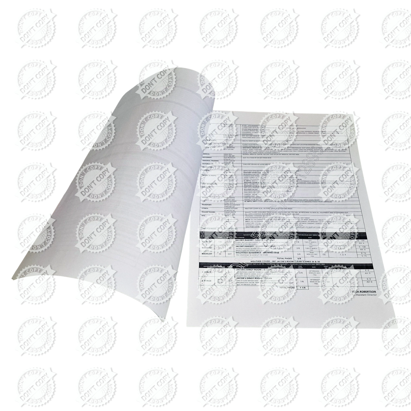 Fantastic Beasts and Where to Find Them (Codename “Boswell”) Original 2015 Call Sheet 02 - Image 3