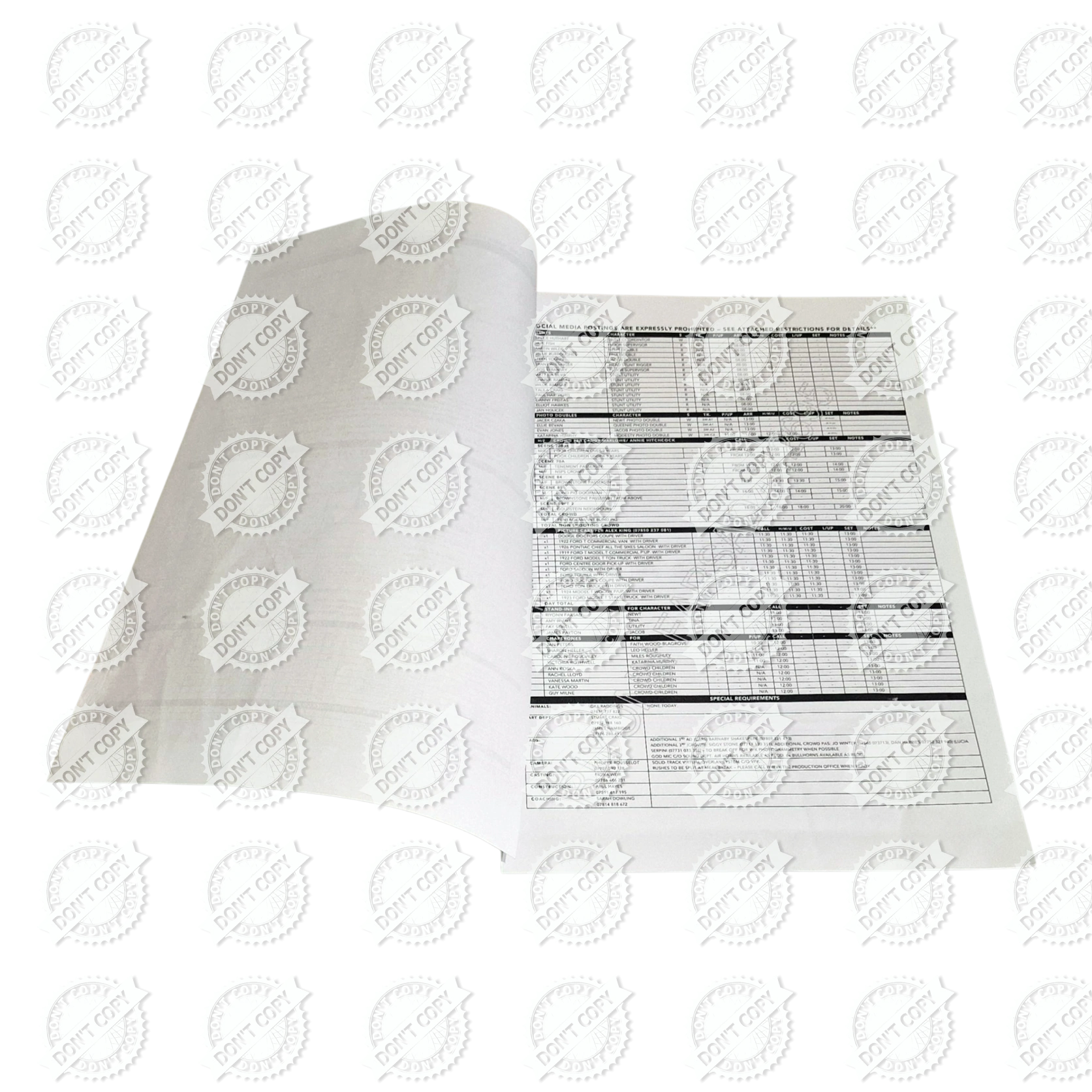 Fantastic Beasts and Where to Find Them (Codename “Boswell”) Original 2015 Call Sheet 26 - Image 2