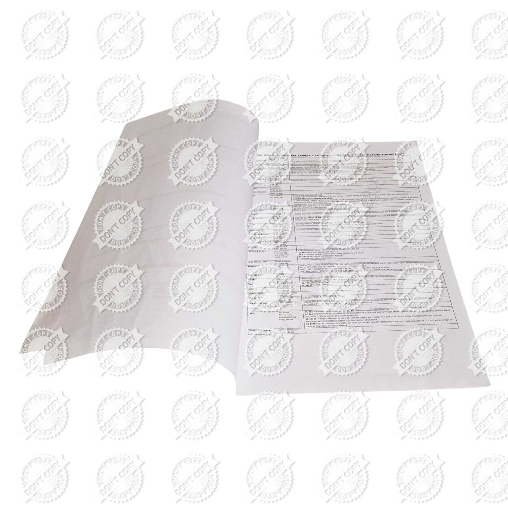 Fantastic Beasts and Where to Find Them (Codename “Boswell”) Original 2015 Call Sheet 26 - Image 3