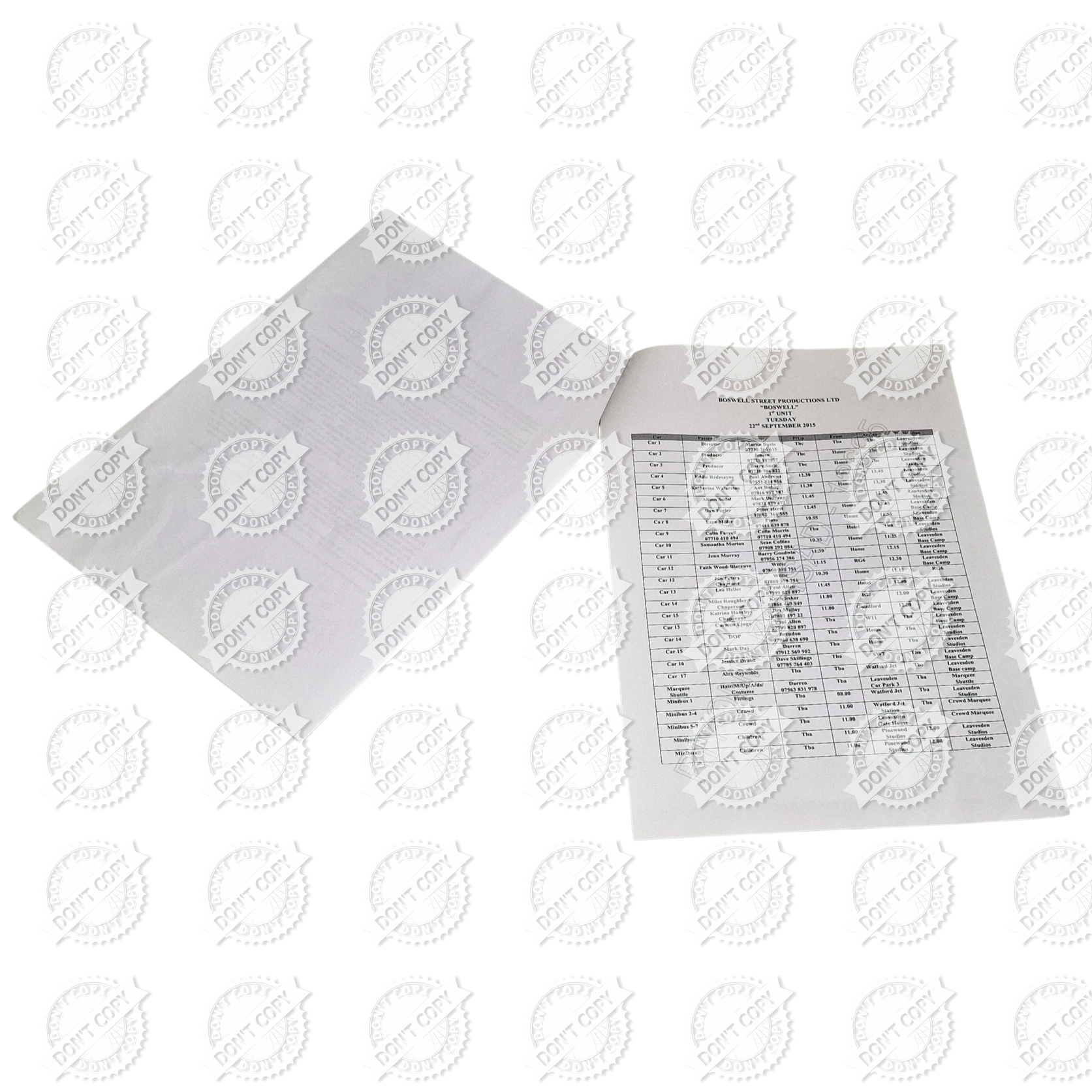 Fantastic Beasts and Where to Find Them (Codename “Boswell”) Original 2015 Call Sheet 26 - Image 6