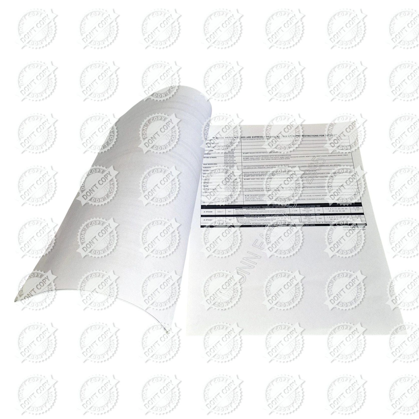 Fantastic Beasts and Where to Find Them (Codename “Boswell”) Original 2015 Call Sheet 27 - Image 3