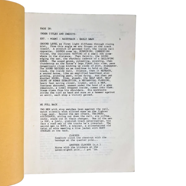 Original MGM Production Script – THE CHAMP (Final Draft 1978 ...