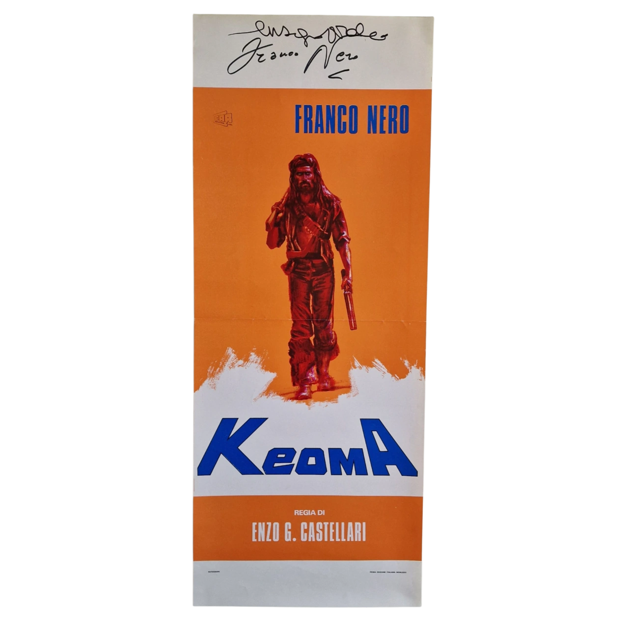 Franco Nero and Enzo G. Castellari - Signed Poster - Keoma (1976)