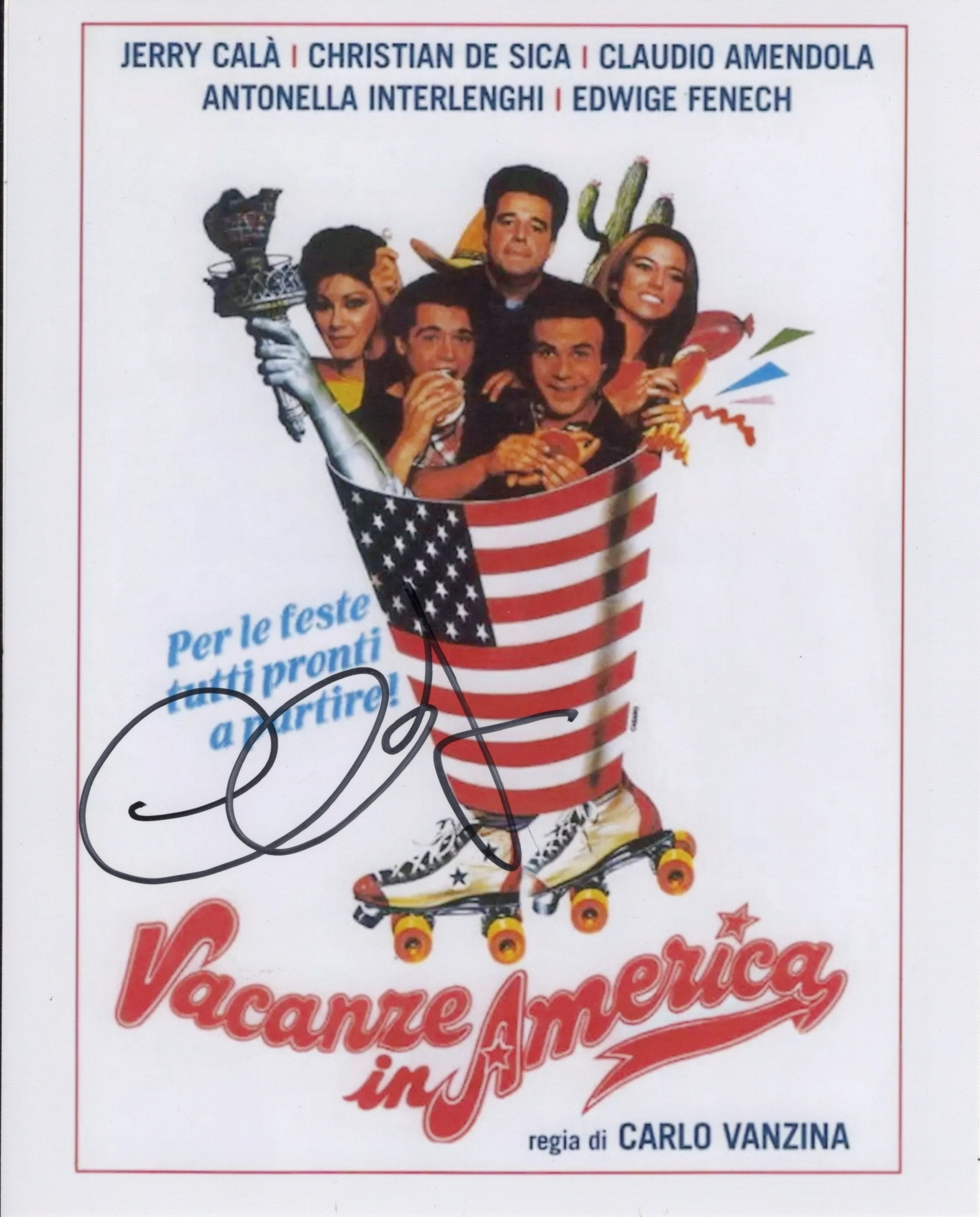 Claudio Amendola – Signed Photo – Vacanze in America