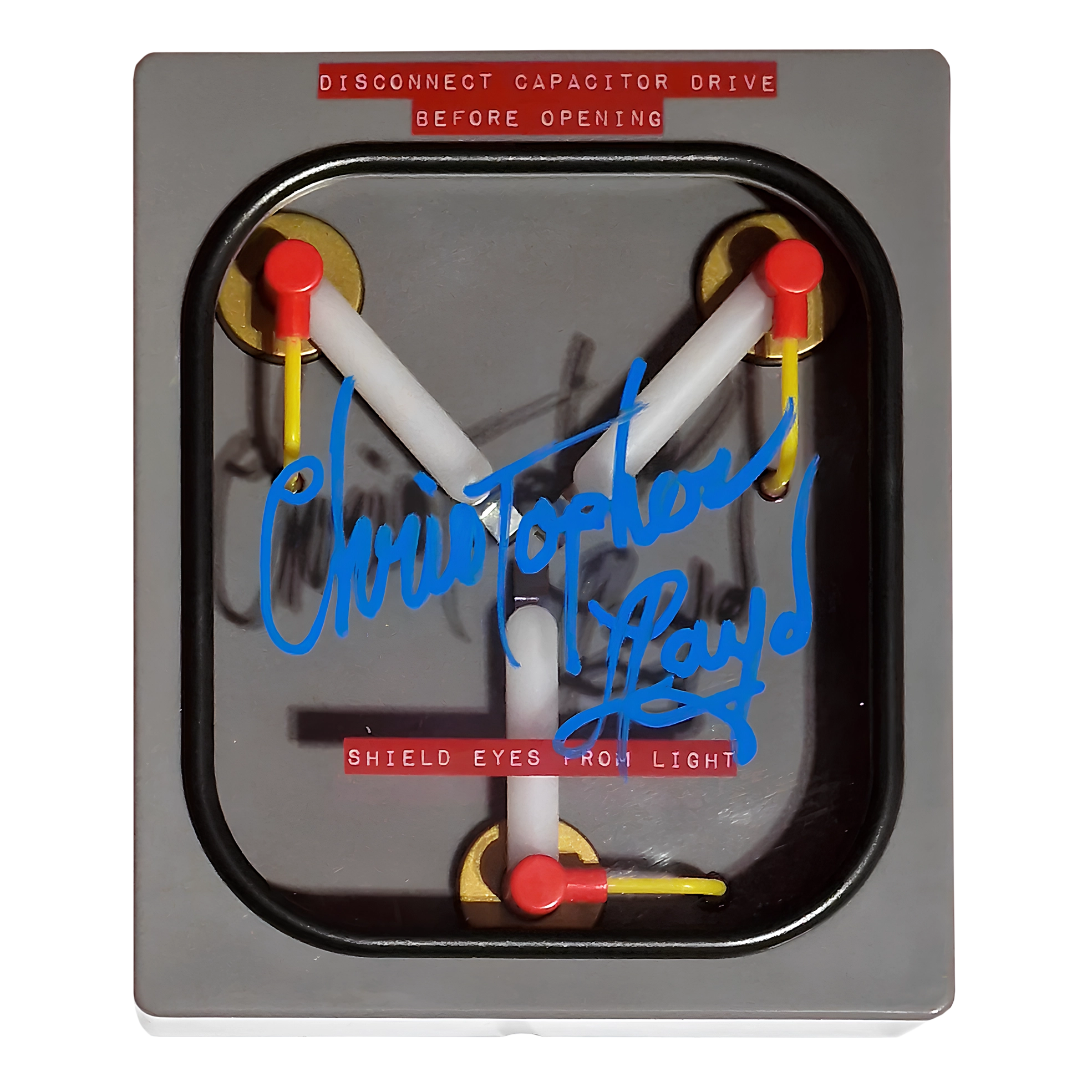 Back to the Future Flux Capacitor Light signed by Christopher Lloyd with Beckett Witness COA