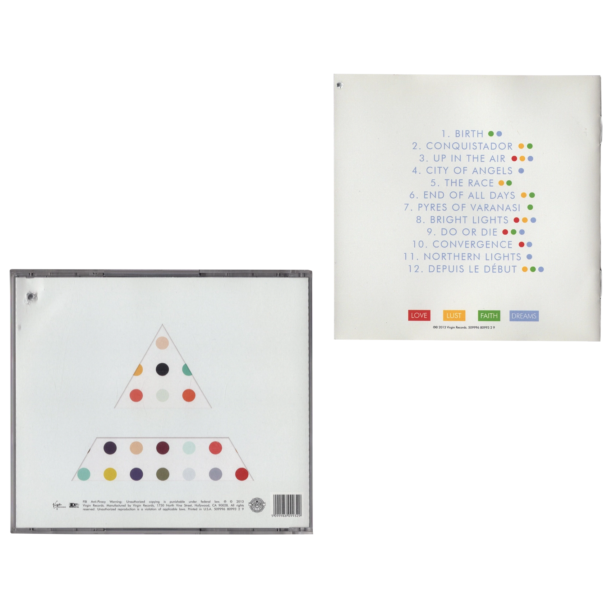 Thirty Seconds To Mars signed CD Love Lust Faith Dreams Jared Leto Promo Edition - Image 2