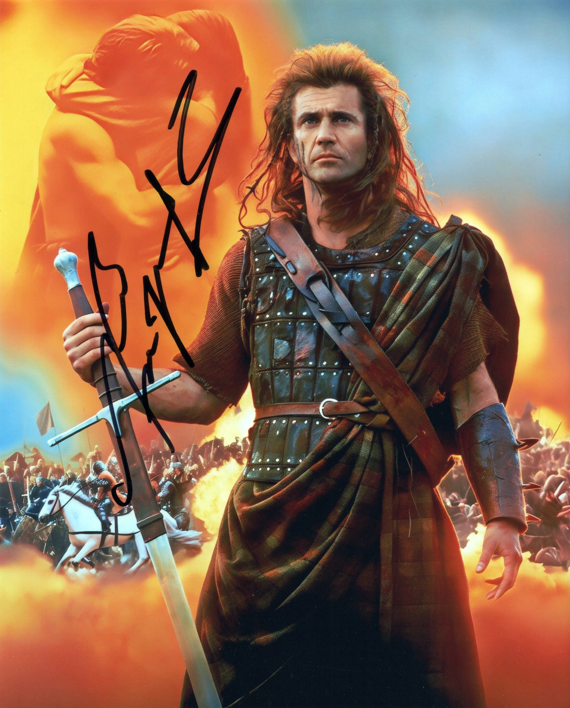 Mel Gibson - Signed Photo - Braveheart