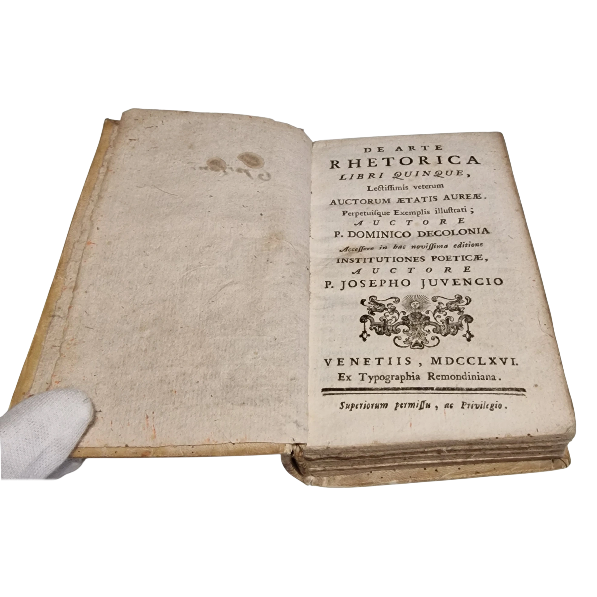 De Arte Rhetorica (1766) Domenico Decolonia – Antique Latin Rhetoric Book – Remondini Venice - Image 3