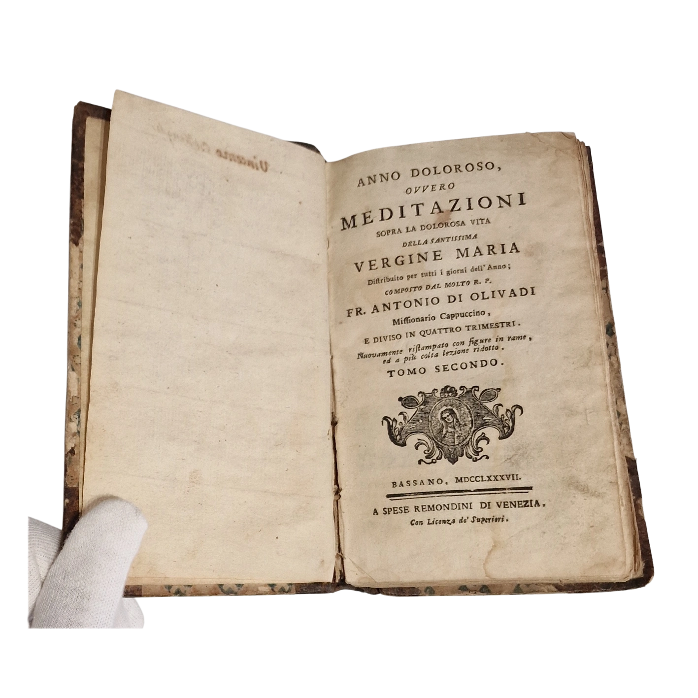 Anno Doloroso (1787) Vol. II – Antonio di Olivadi – Remondini Venice – Antique Italian Devotional Book - Image 3