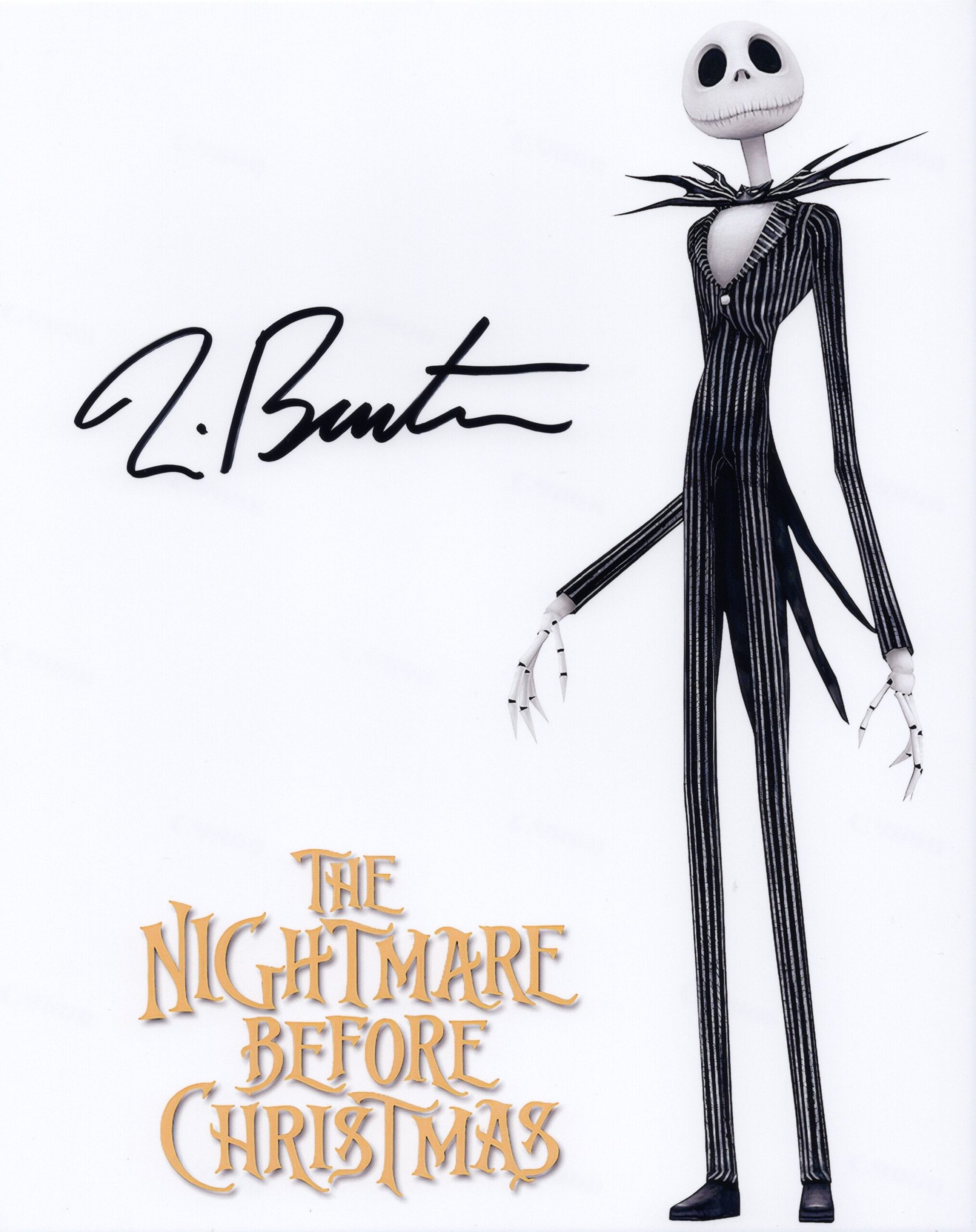 Tim Burton - Signed Photo - The Nightmare Before Christmas