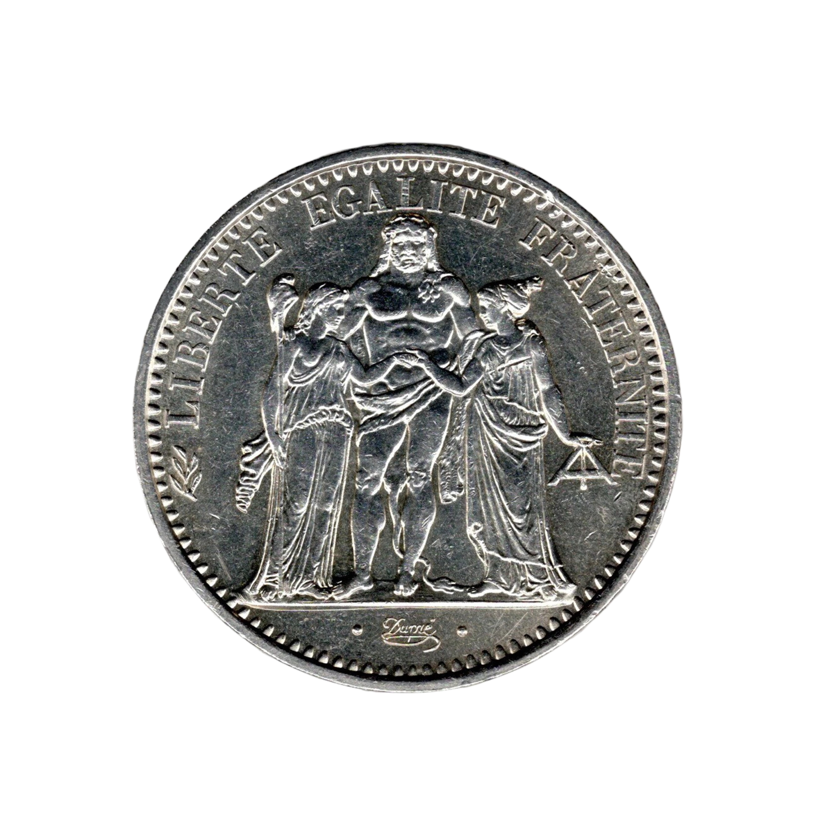 France 10 Francs 1970 Silver Coin Hercules Liberté Égalité Fraternité - Image 2