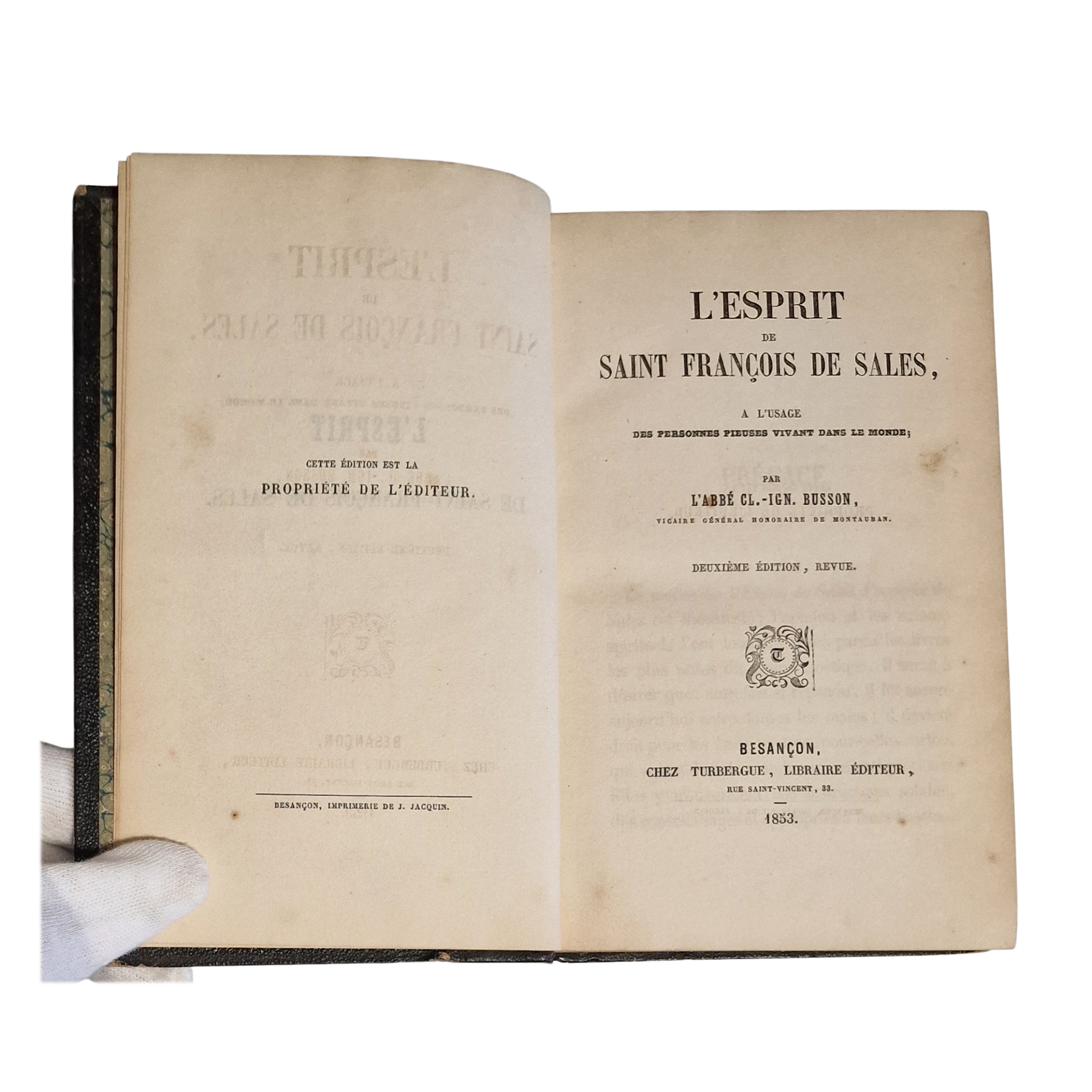 1853 Antique French Devotional Book – L’Esprit de Saint François de Sales - Image 6