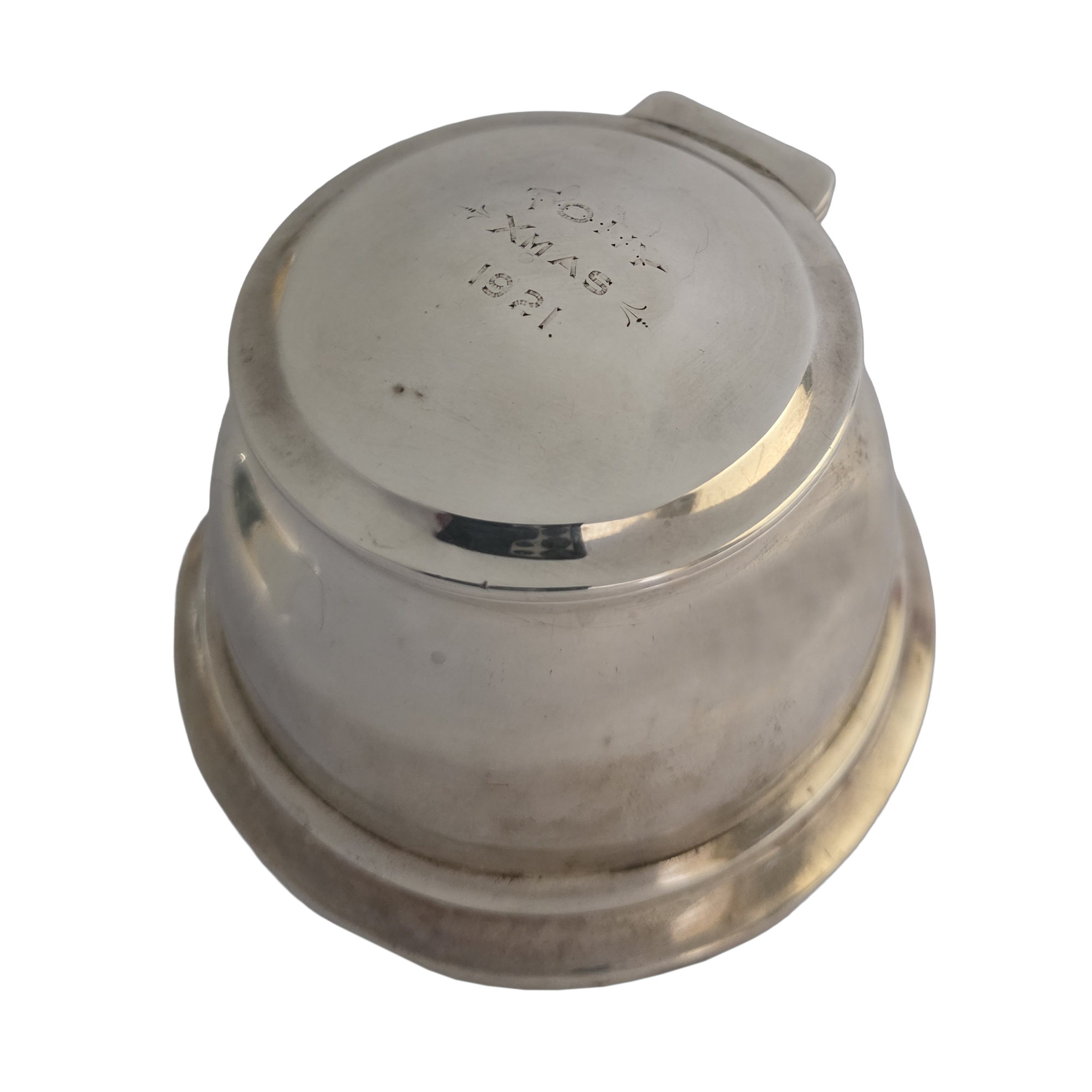 British Sterling Silver Inkstand – Christmas Presentation, 1921 - Image 3