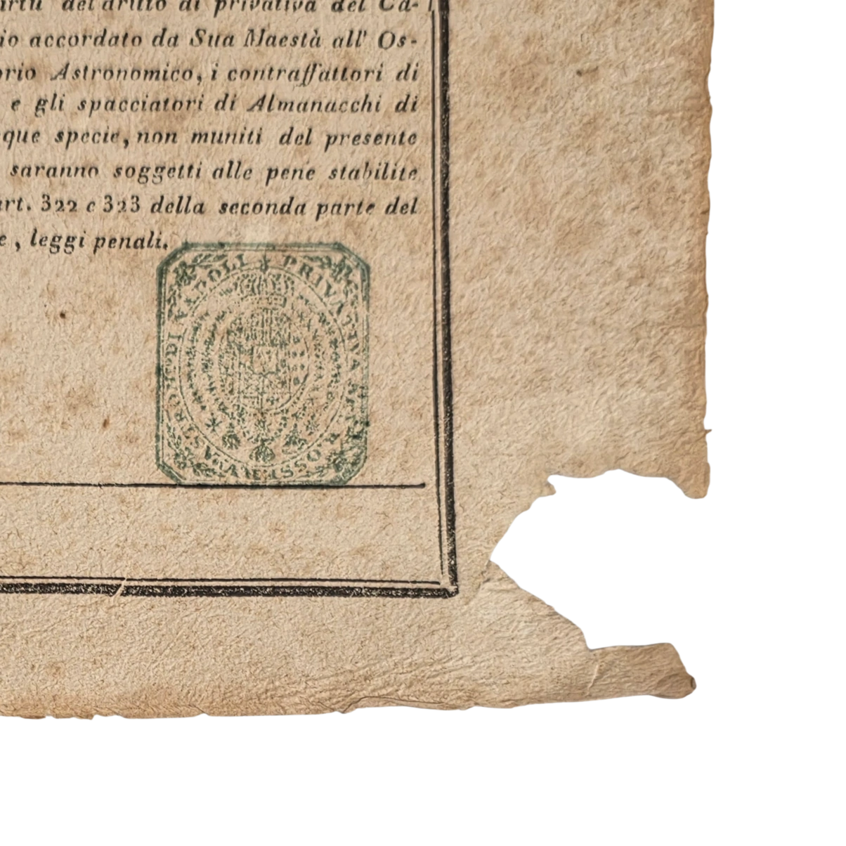 1848 Leap Year Calendar – Original Papal States Rome Broadside - Image 2