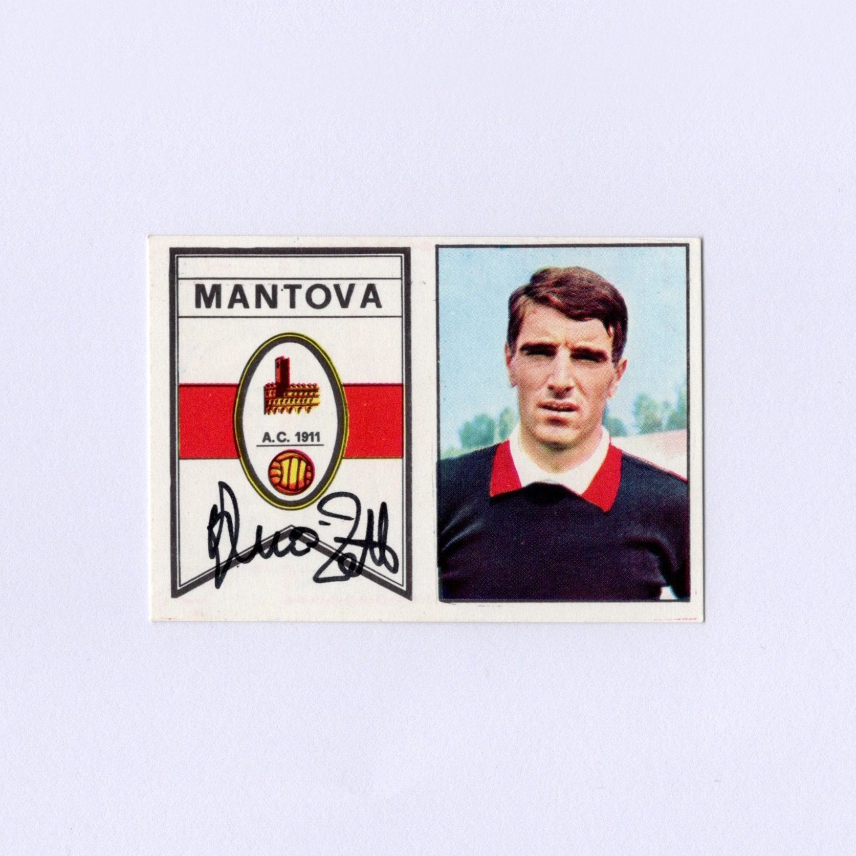 Dino Zoff - Autographed Soccer Sticker Card - Panini Mantova 1965 - 66 - Image 3