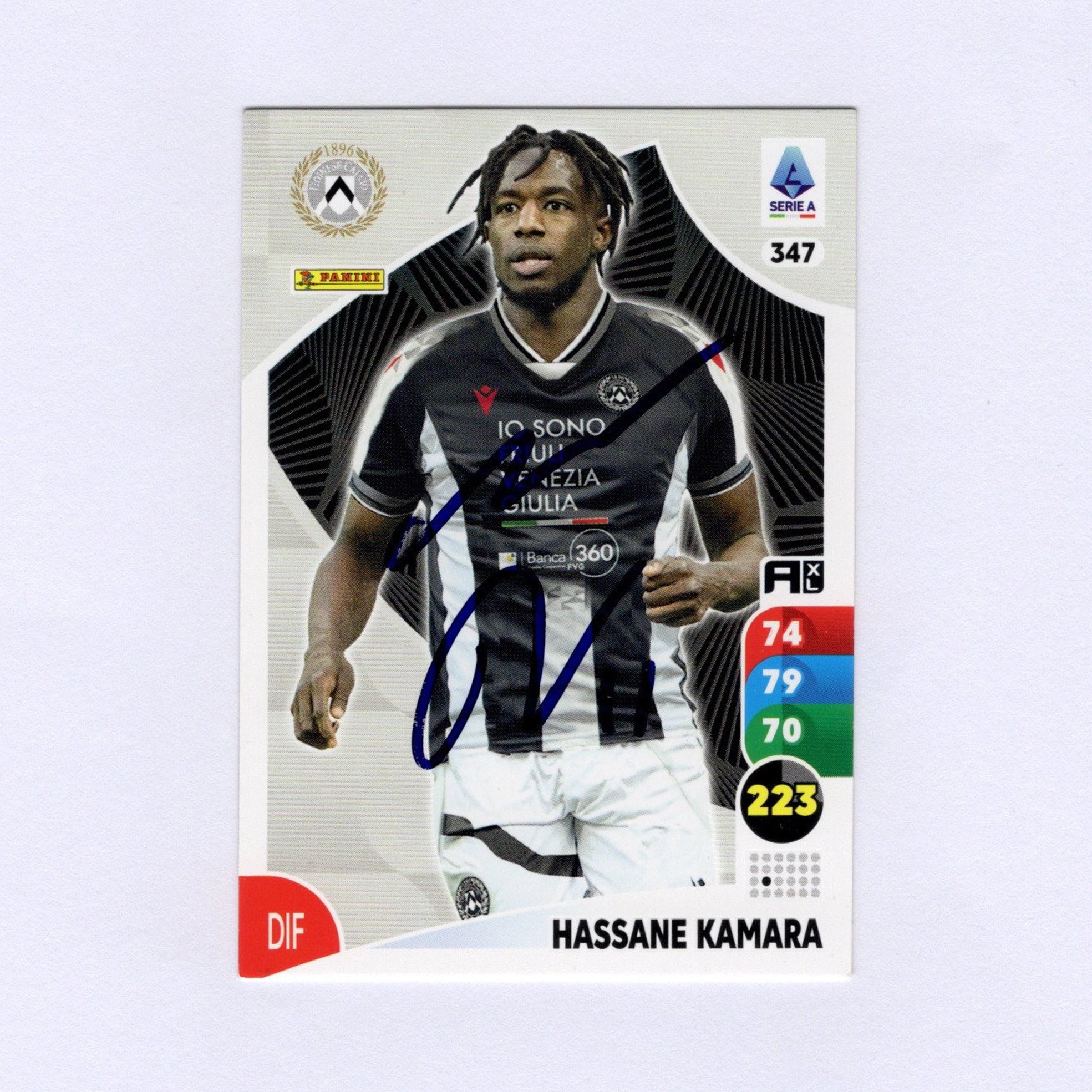 Hassane Kamara - Signed Card - Panini 2025-26 Adrenalyn Numbered 347 (Udinese) - Image 3