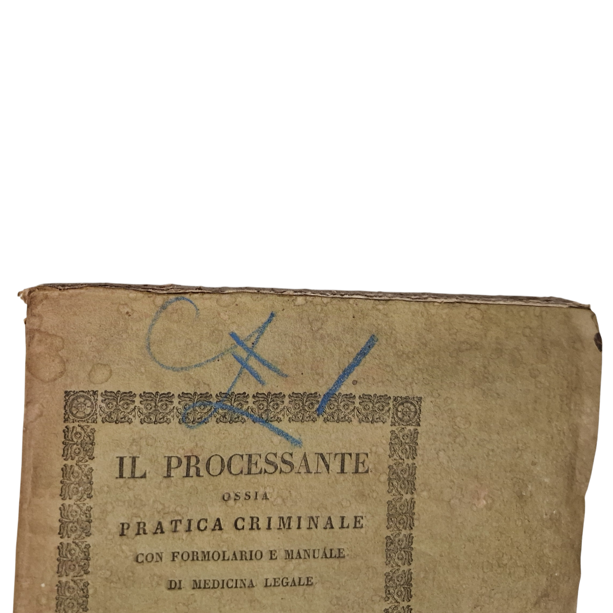 Authentic 1834 Italian Criminal Law Book Il Processante Volume II Martini Loreto - Image 3