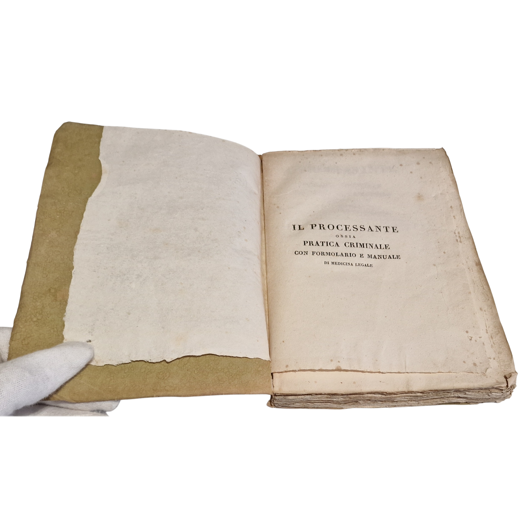 Authentic 1834 Italian Criminal Law Book Il Processante Volume II Martini Loreto - Image 5