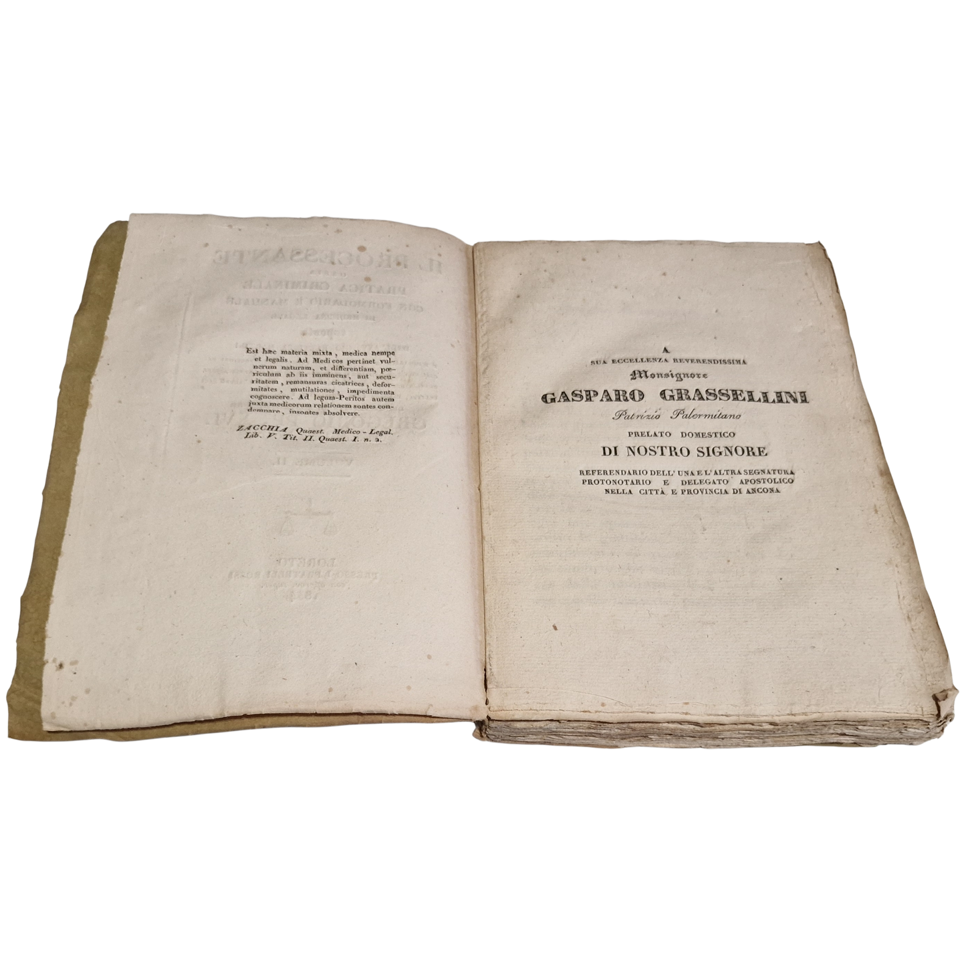 Authentic 1834 Italian Criminal Law Book Il Processante Volume II Martini Loreto - Image 7