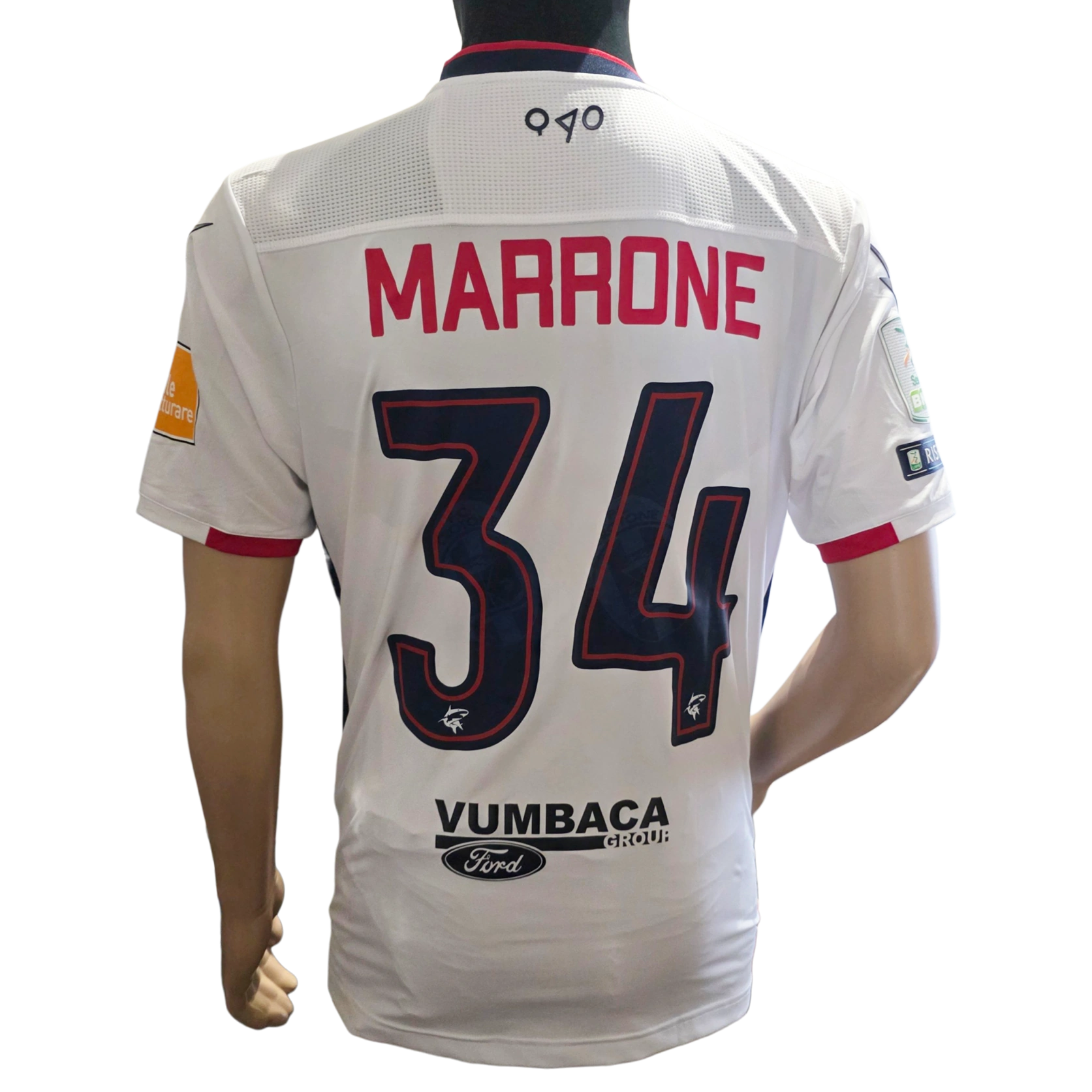 Luca Marrone Match Worn Issued Shirt FC Crotone 2019/20 Away Serie B