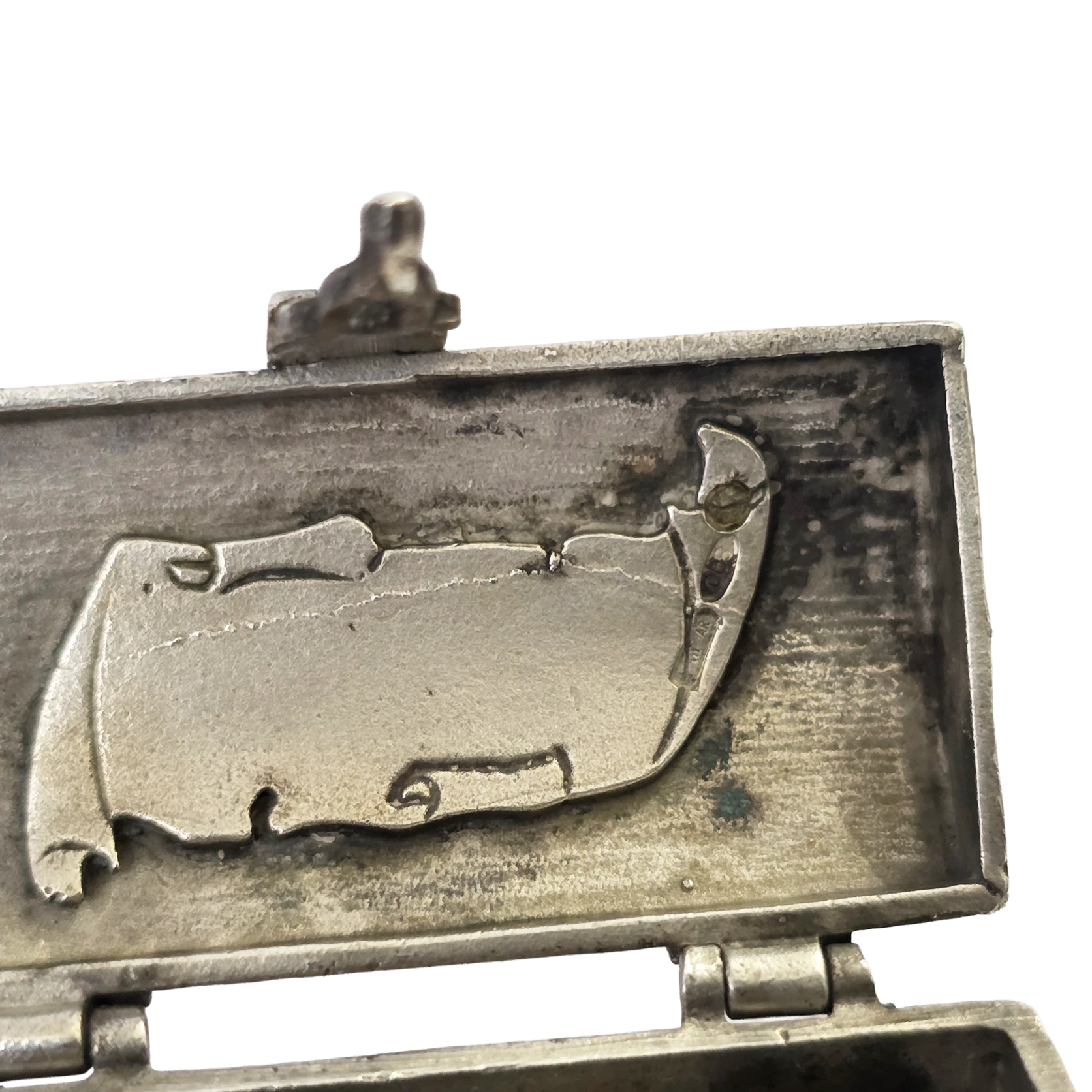 800 Silver Miniature Treasure Chest Medieval Casket 44g - Image 4
