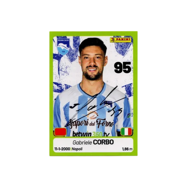Gabriele Corbo – Autographed Soccer Sticker Card – Pescara Calcio Serie ...