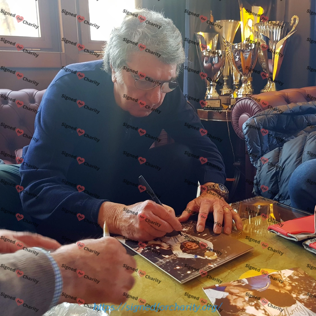 Dino Zoff autografo foto Roma 21 febbraio 2019