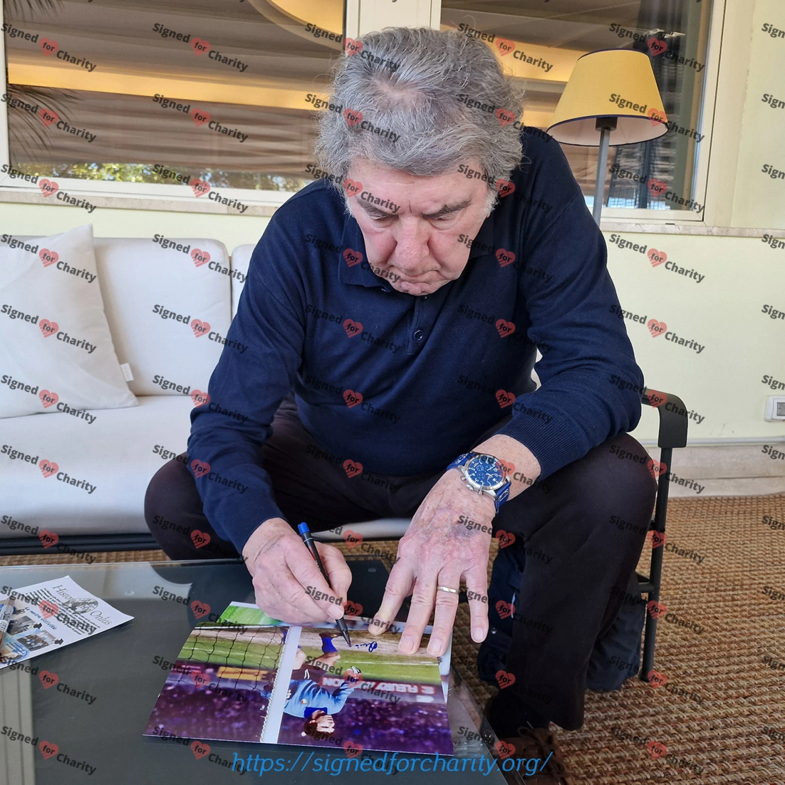 Dino Zoff autografo foto Roma 21 marzo 2023