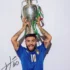 Lorenzo Insigne Italy EURO 2020 Signed Photo with UEFA European Championship Trophy