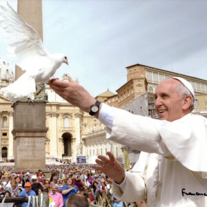 Pope Francis signed photo official Vatican portrait with dry seal