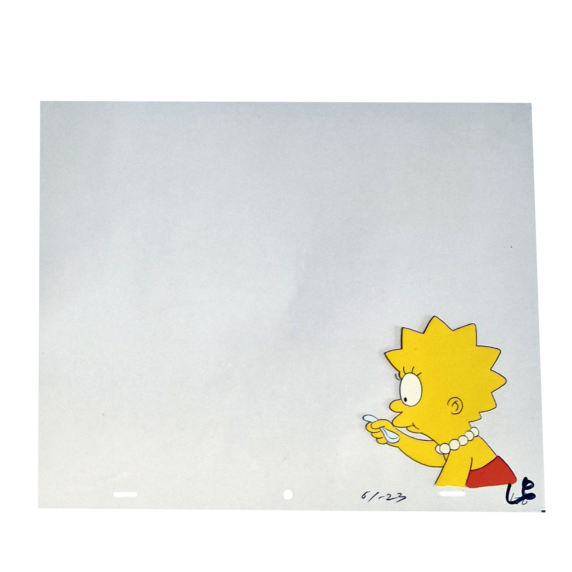 The Simpsons Original Production Cel Setup – Homer & Lisa – Season 2 Episode - Image 3