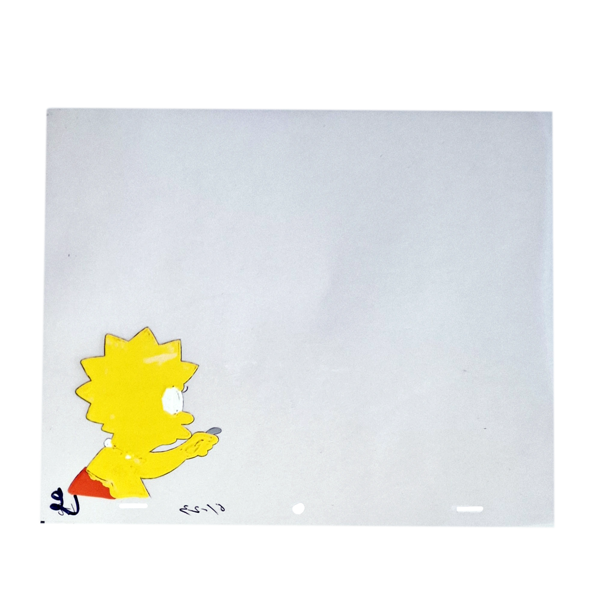 The Simpsons Original Production Cel Setup – Homer & Lisa – Season 2 Episode - Image 4