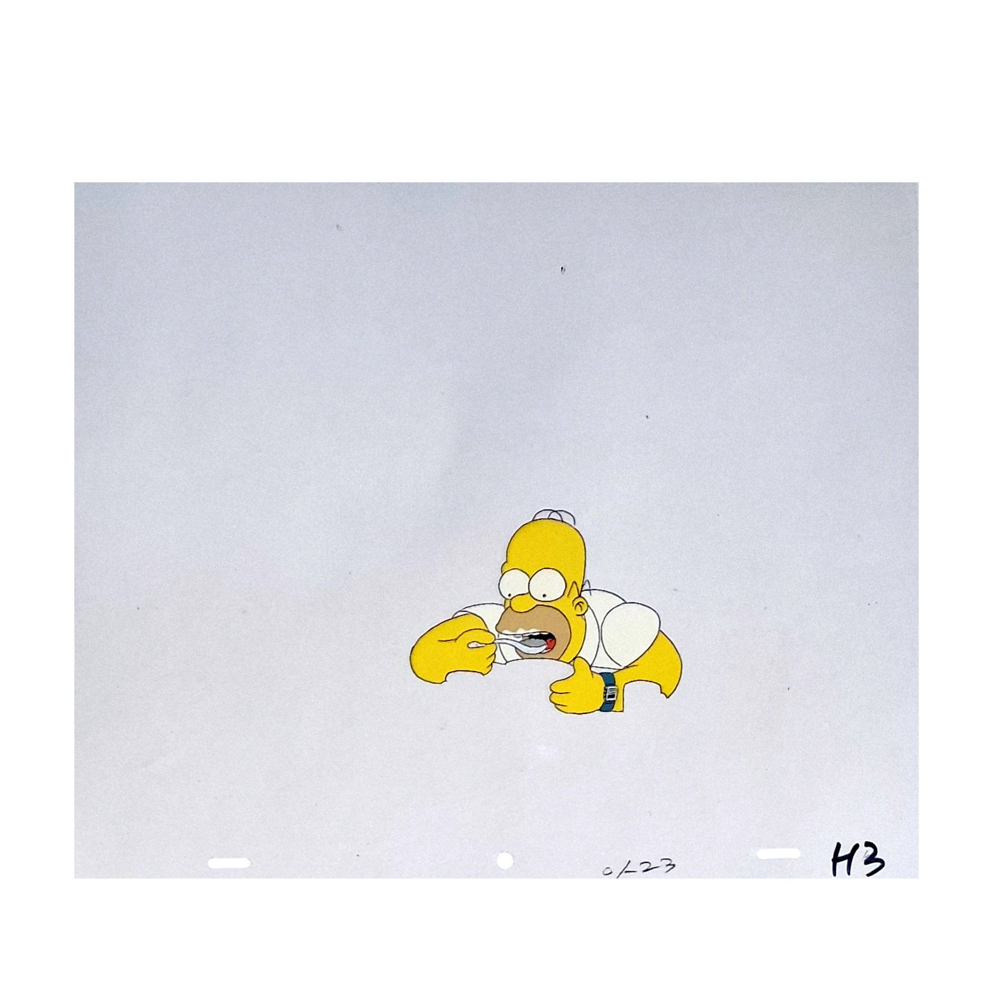 The Simpsons Original Production Cel Setup – Homer & Lisa – Season 2 Episode - Image 5